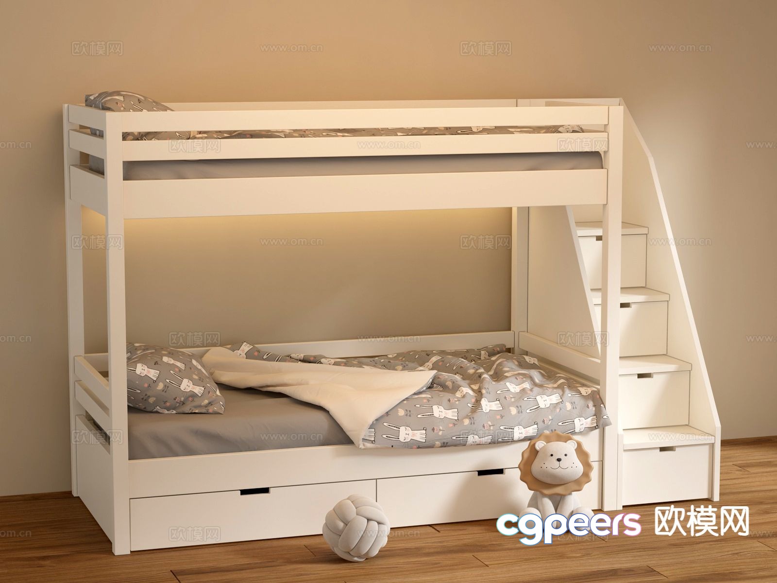 Children’s bunk bed 3d model Children’s bunk bed 3d model
