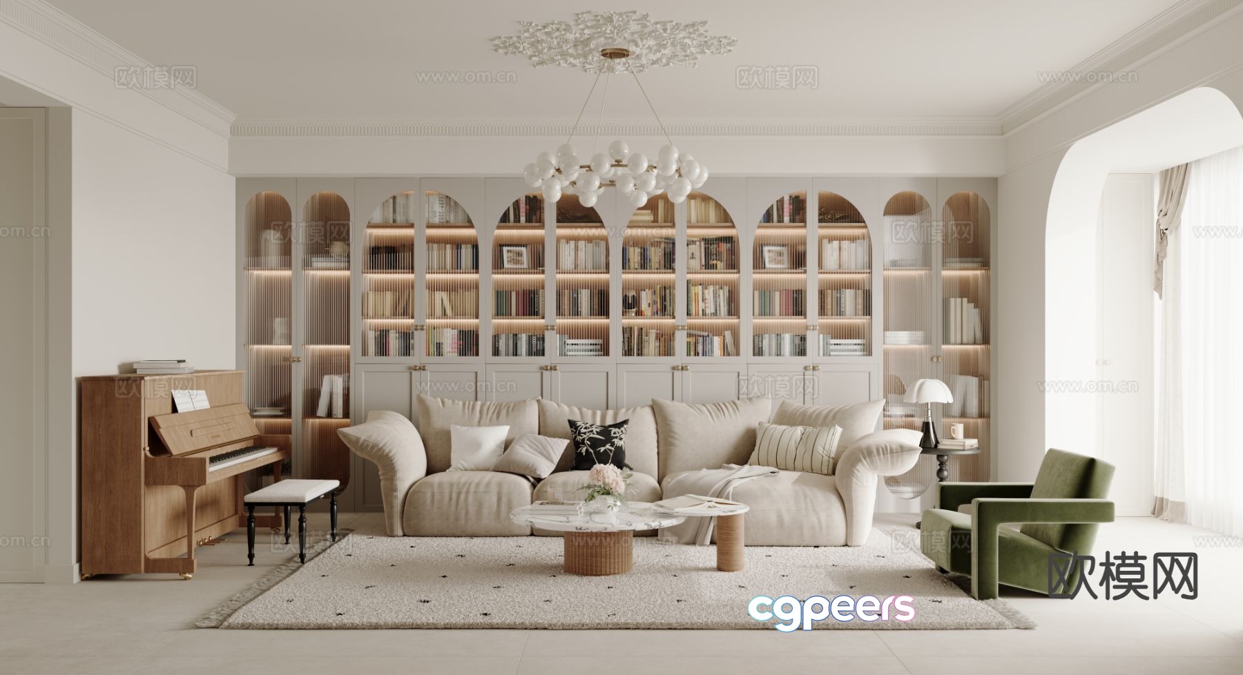French living room 3d model French living room 3d model