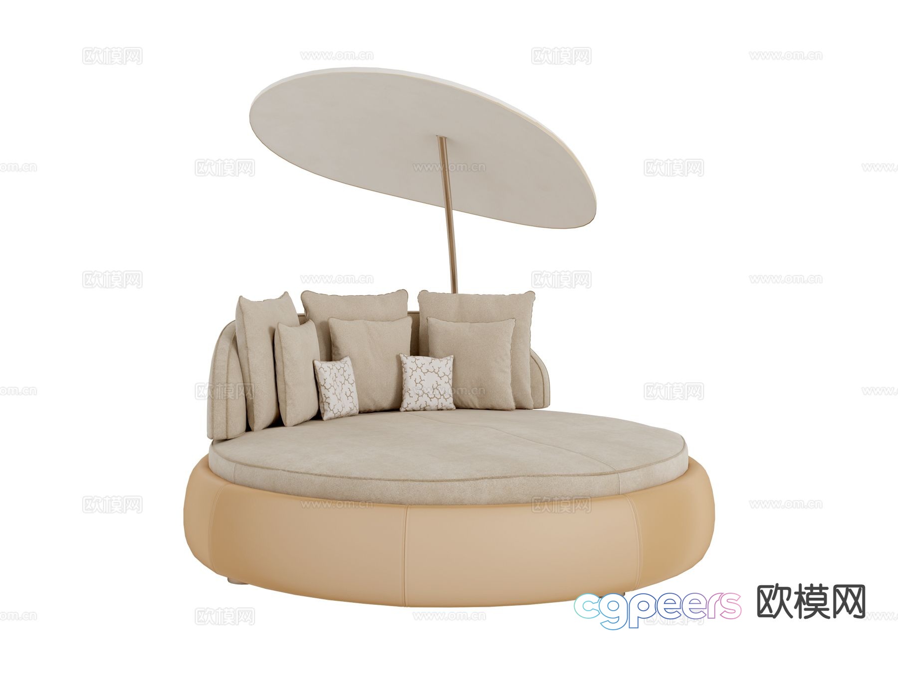 visionnaire light luxury round bed sofa bed 3d model visionnaire light luxury round bed sofa bed 3d model