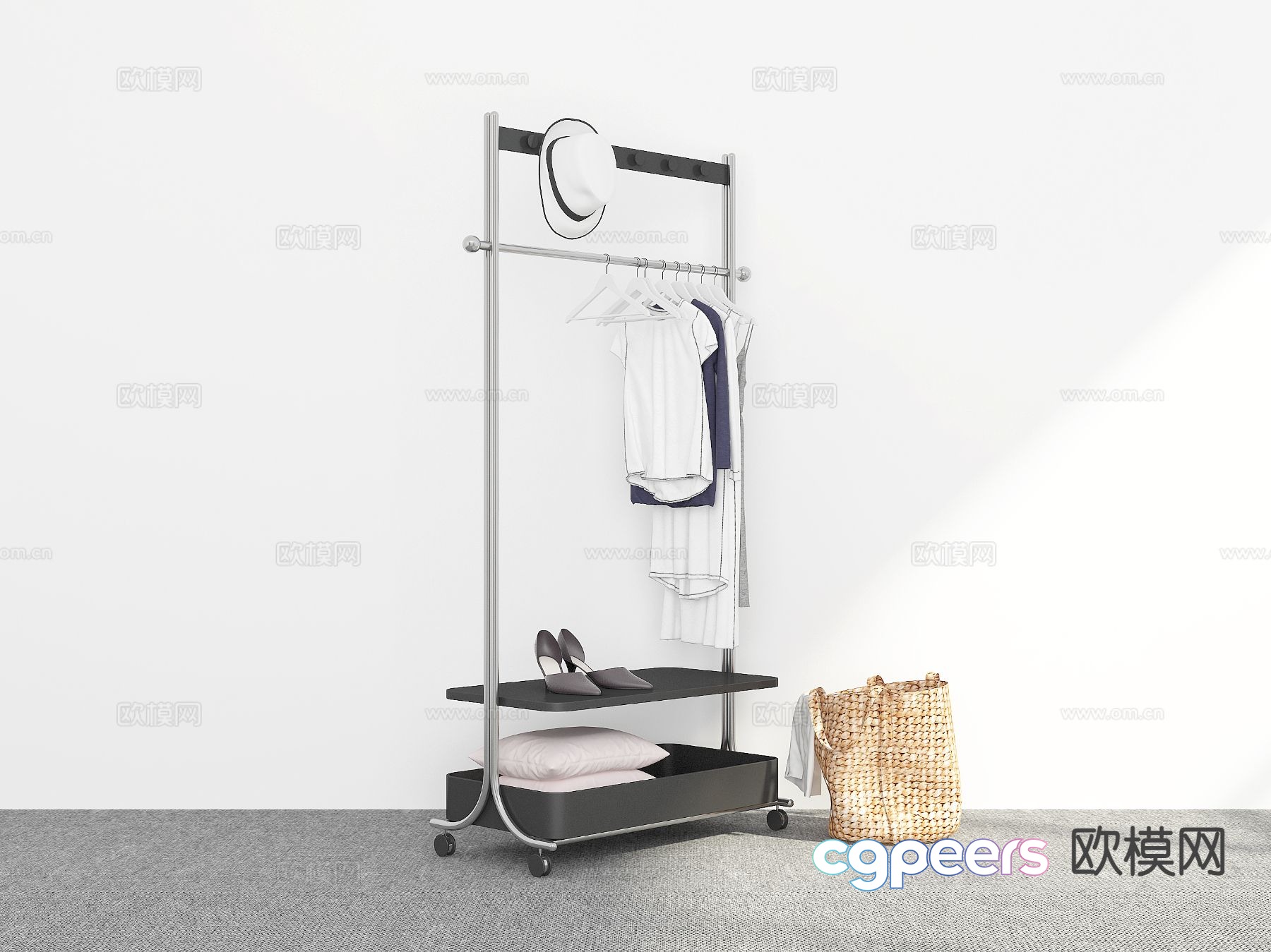 Floor coat rack coat rack 3d model Floor coat rack coat rack 3d model