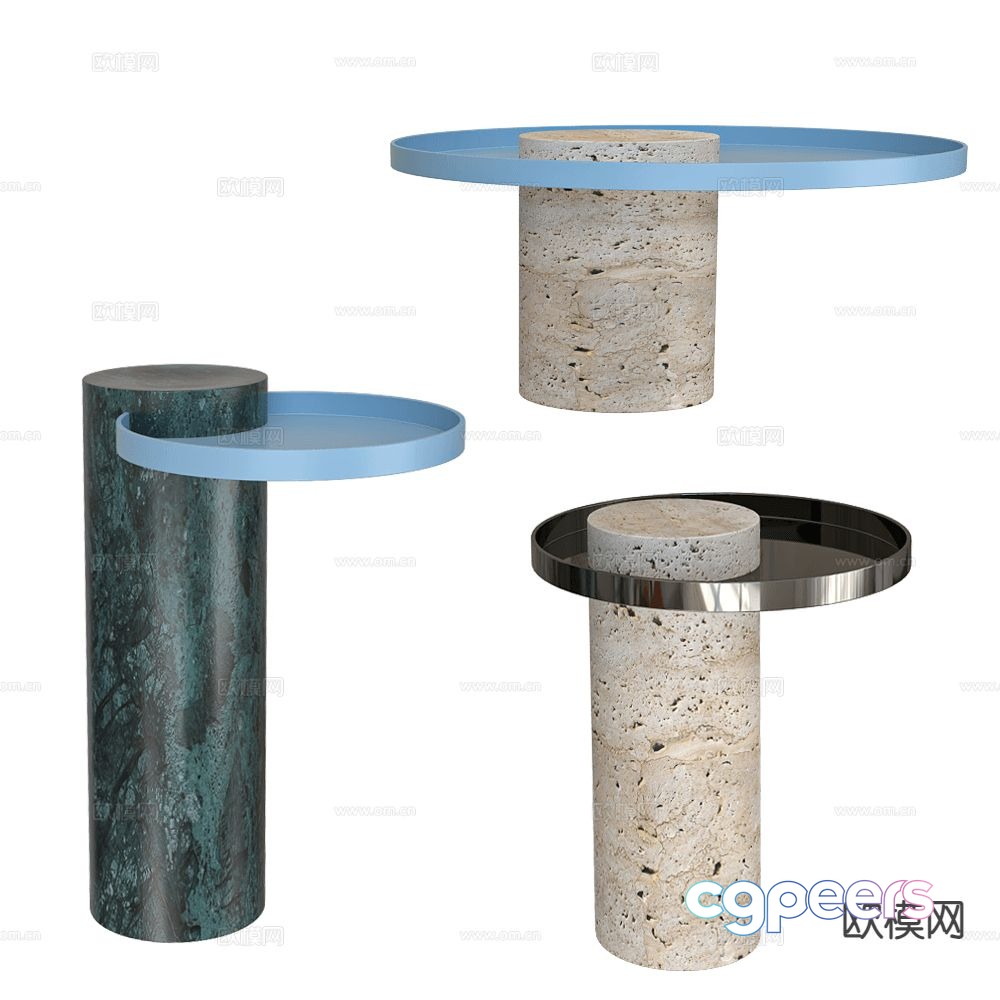 La Chance round table side table angle table 3d model La Chance round table side table angle table 3d model