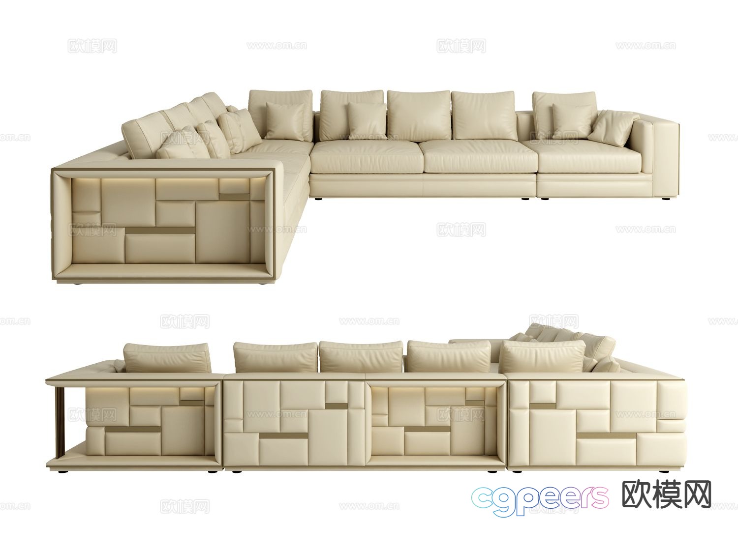 visionnaire Italian light luxury corner sofa multi-person sofa 3D model visionnaire Italian light luxury corner sofa multi-person sofa 3D model