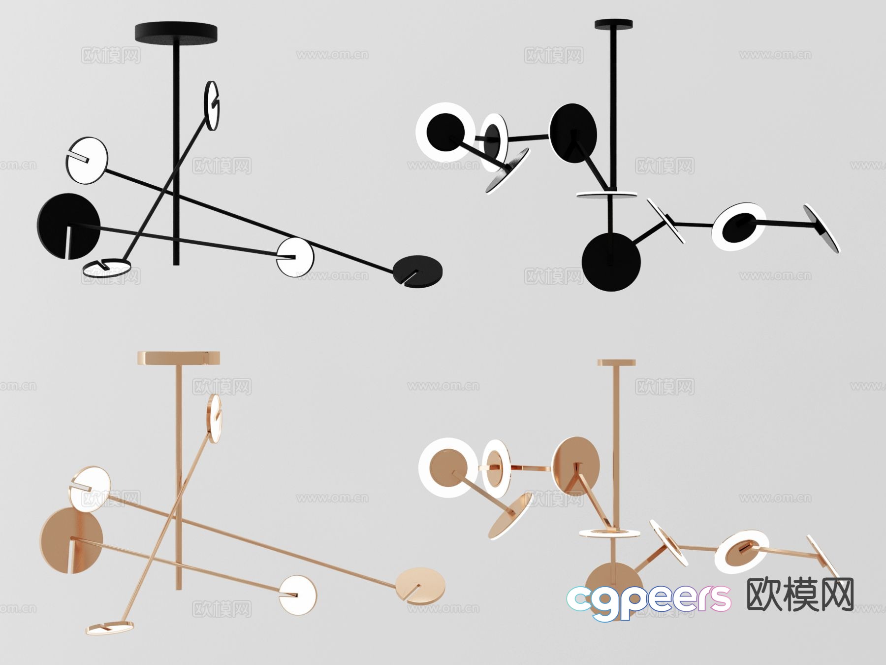 Light luxury chandelier hall chandelier 3d model Light luxury chandelier hall chandelier 3d model