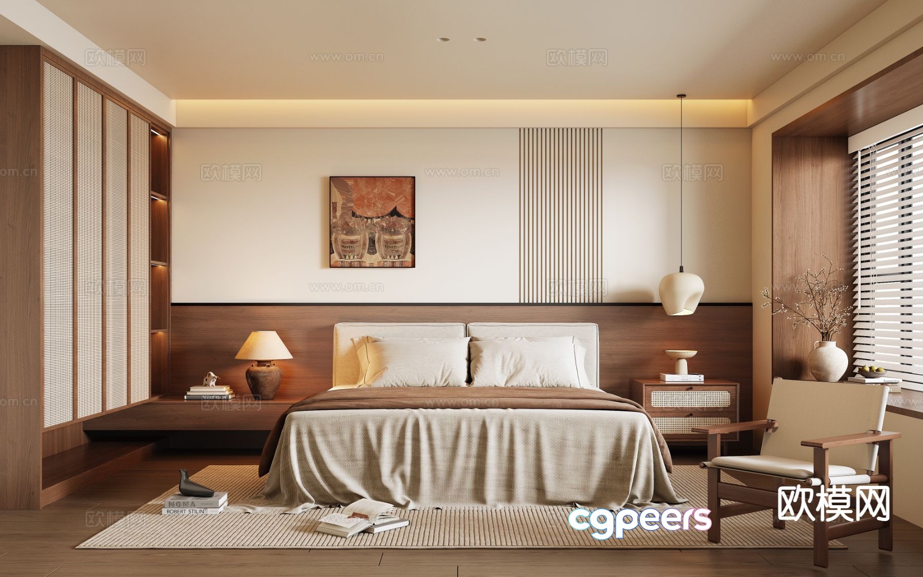 Wabi Sabi bedroom master bedroom 3d model Wabi Sabi bedroom master bedroom 3d model