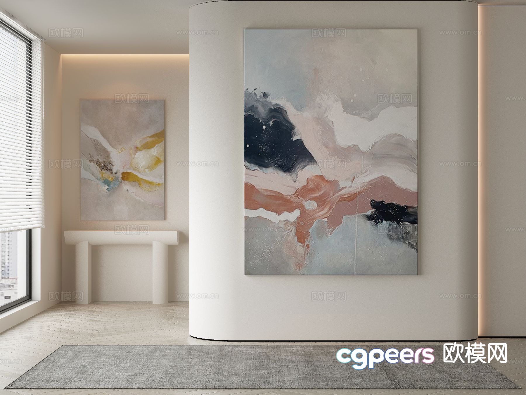 Modern art painting decorative painting 3d model Modern art painting decorative painting 3d model