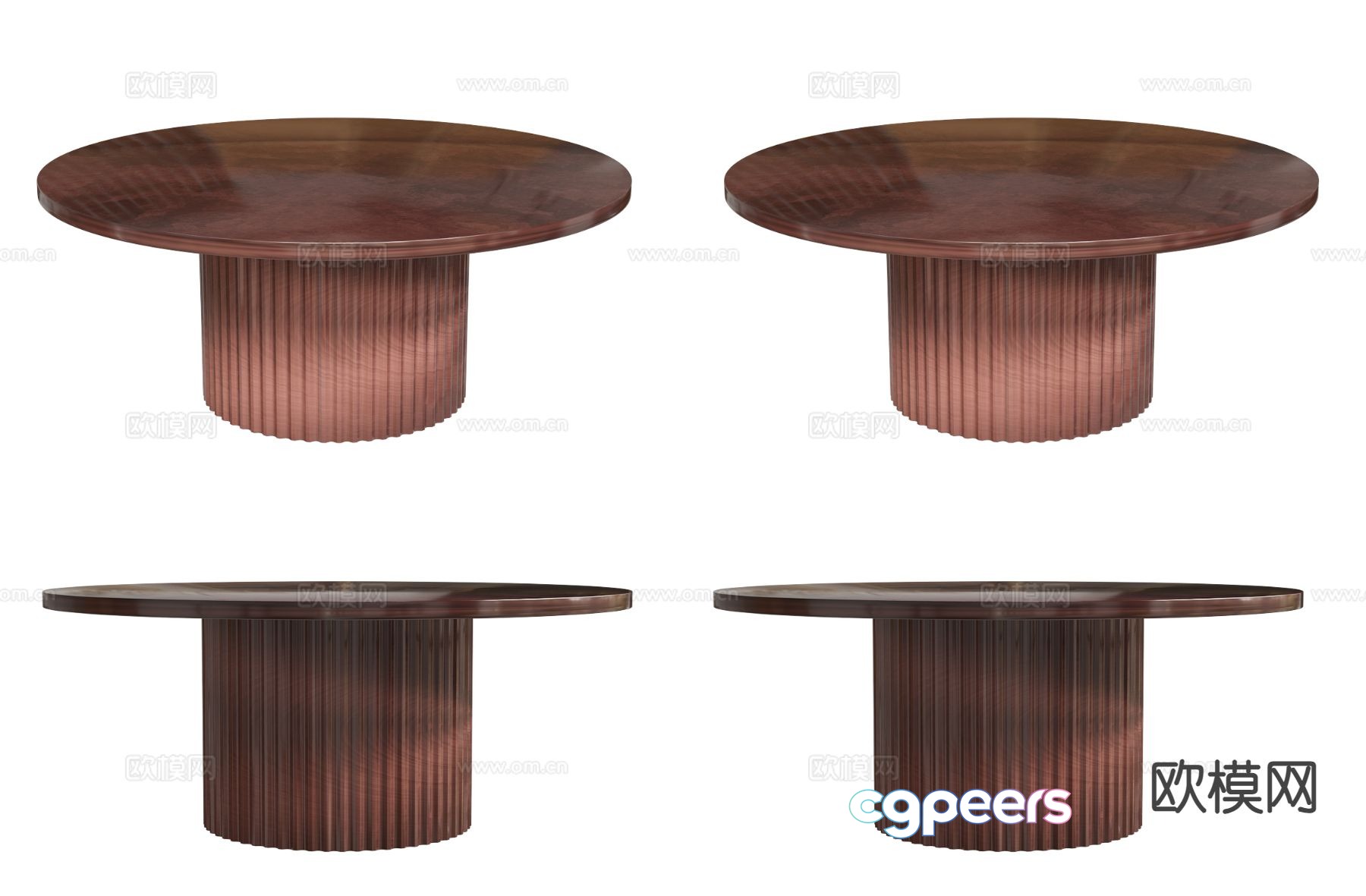 Italian dining table round dining table 3d model Italian dining table round dining table 3d model