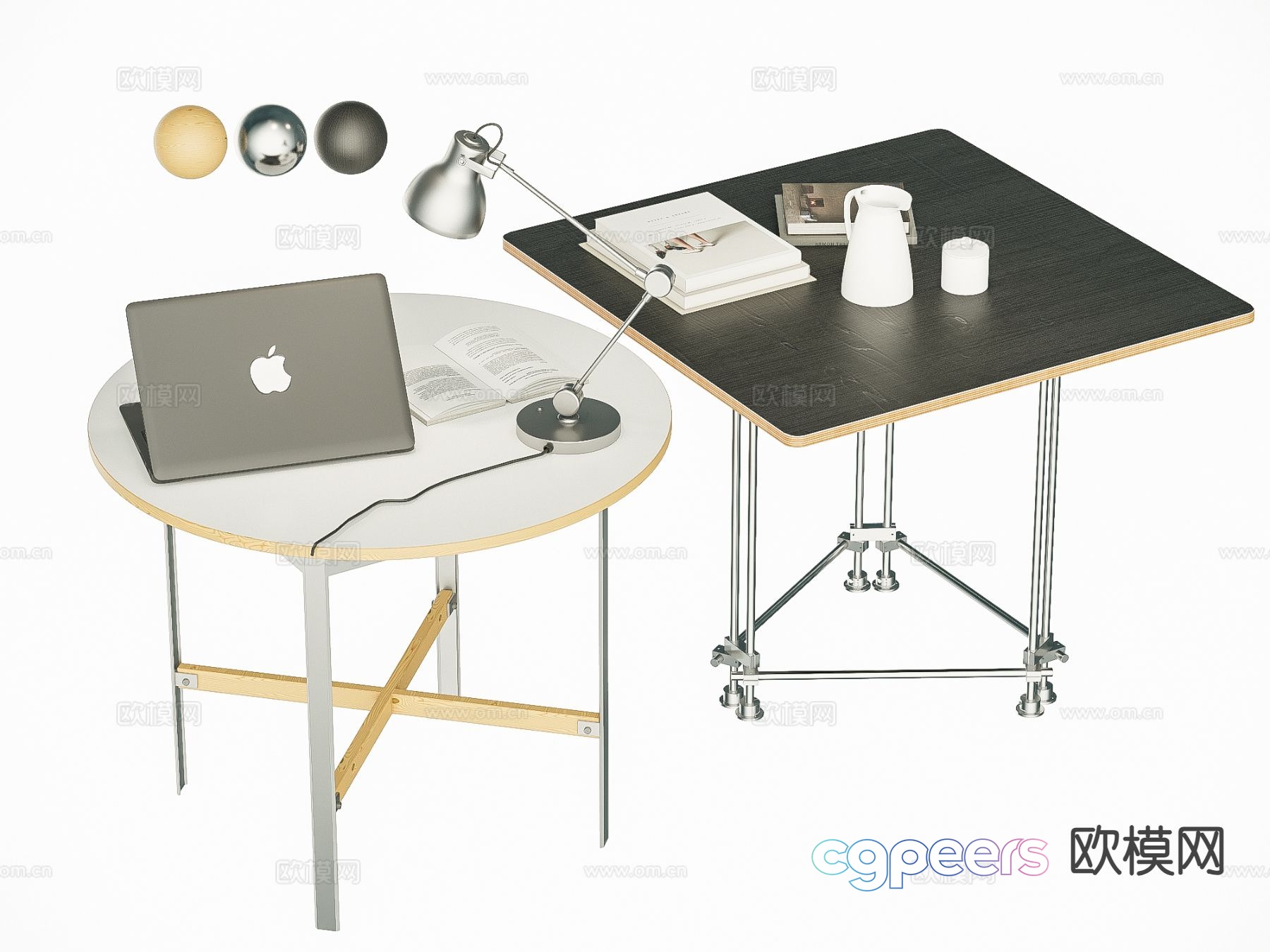 Cross optical axis dining table square table round table 3d model Cross optical axis dining table square table round table 3d model