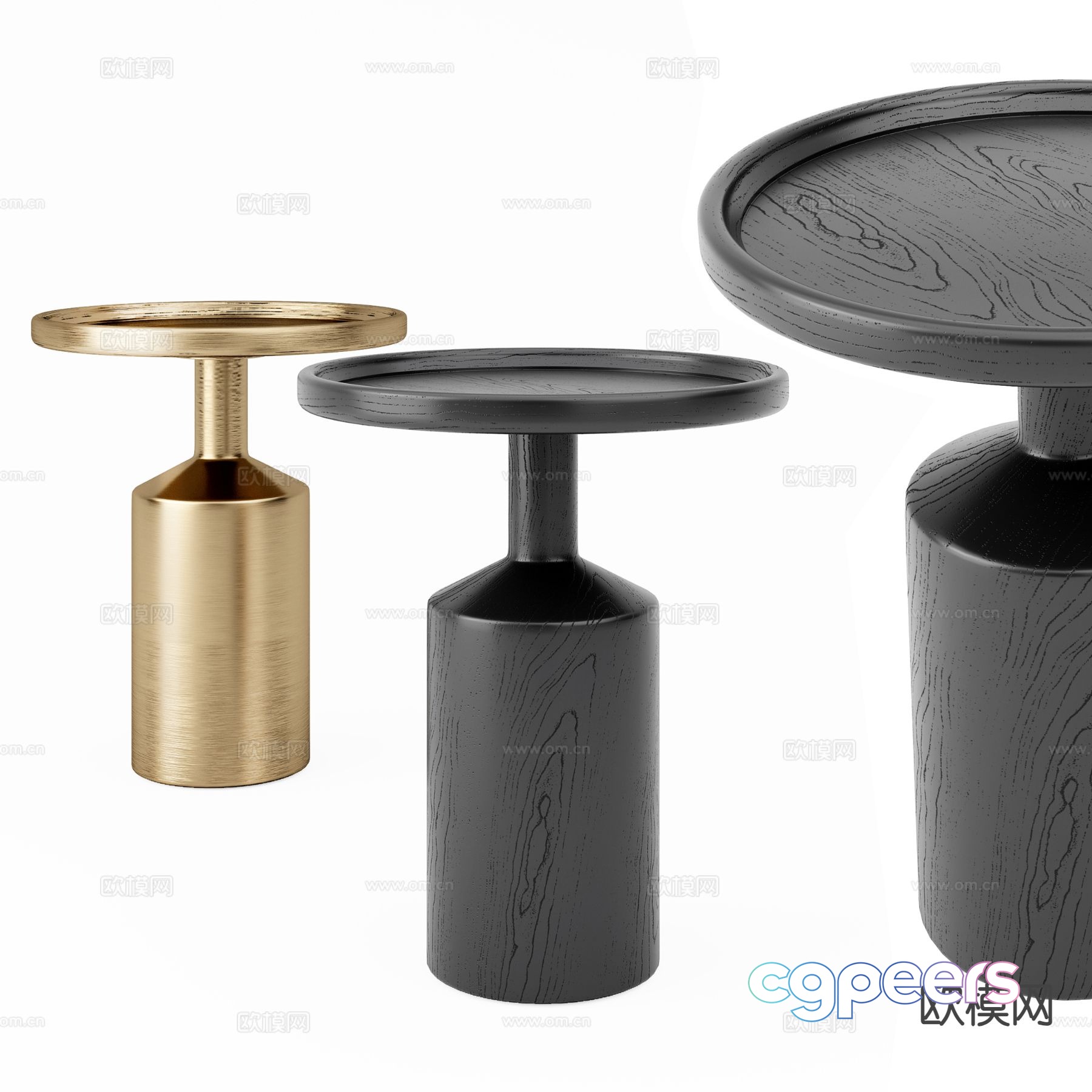 Modern round table side table 3d model Modern round table side table 3d model