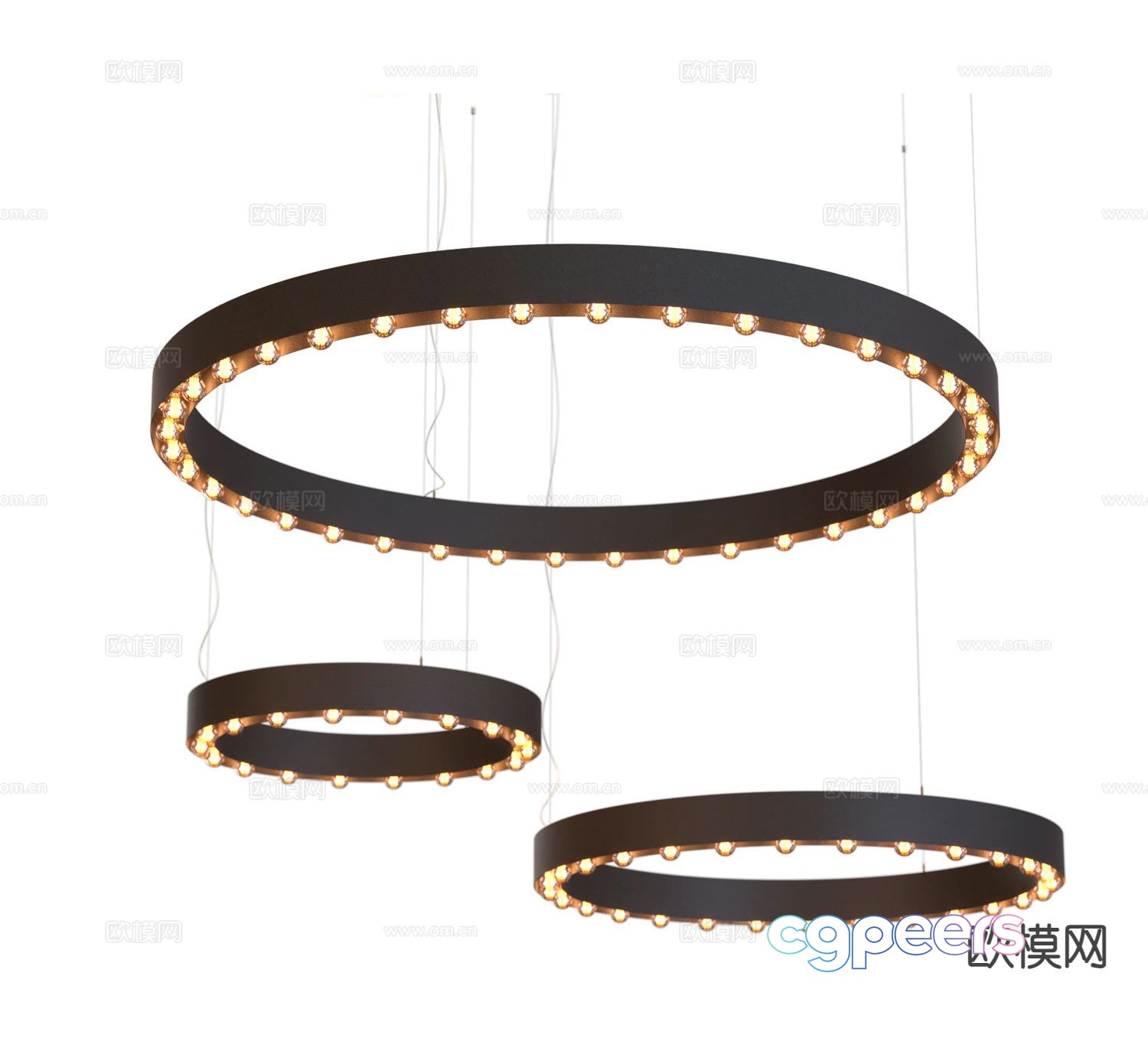 Modern ring chandelier 3d model Modern ring chandelier 3d model