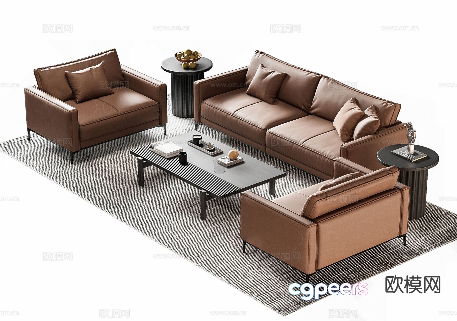 Modern sectional sofa 3d model Modern sectional sofa 3d model