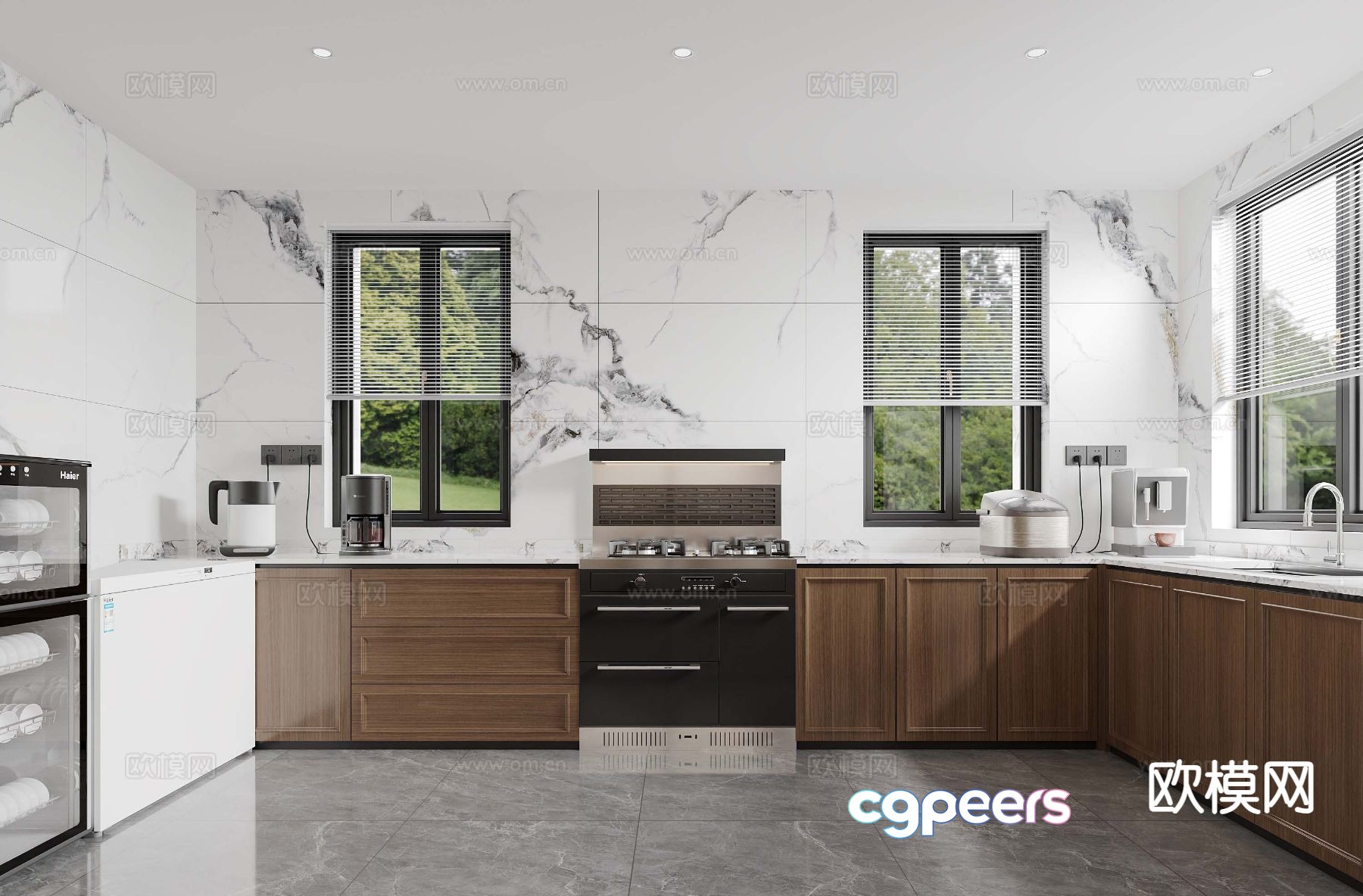 New Chinese style kitchen cabinet 3d model New Chinese style kitchen cabinet 3d model