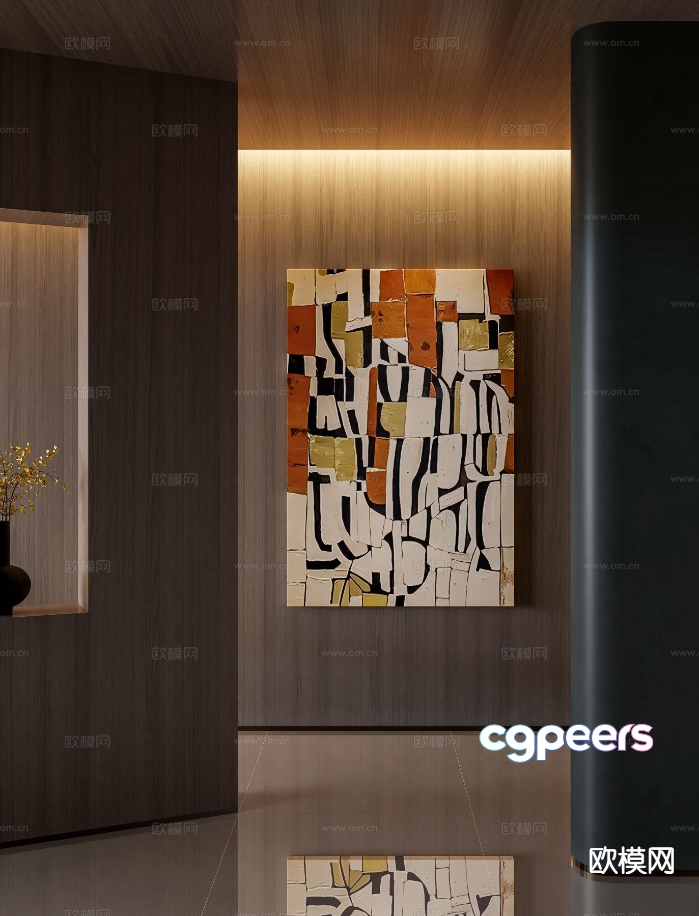 Modern hanging painting abstract painting 3d model Modern hanging painting abstract painting 3d model