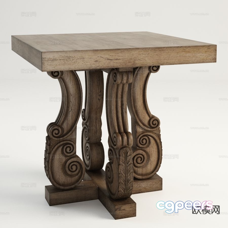 American side table solid wood corner table 3d model American side table solid wood corner table 3d model