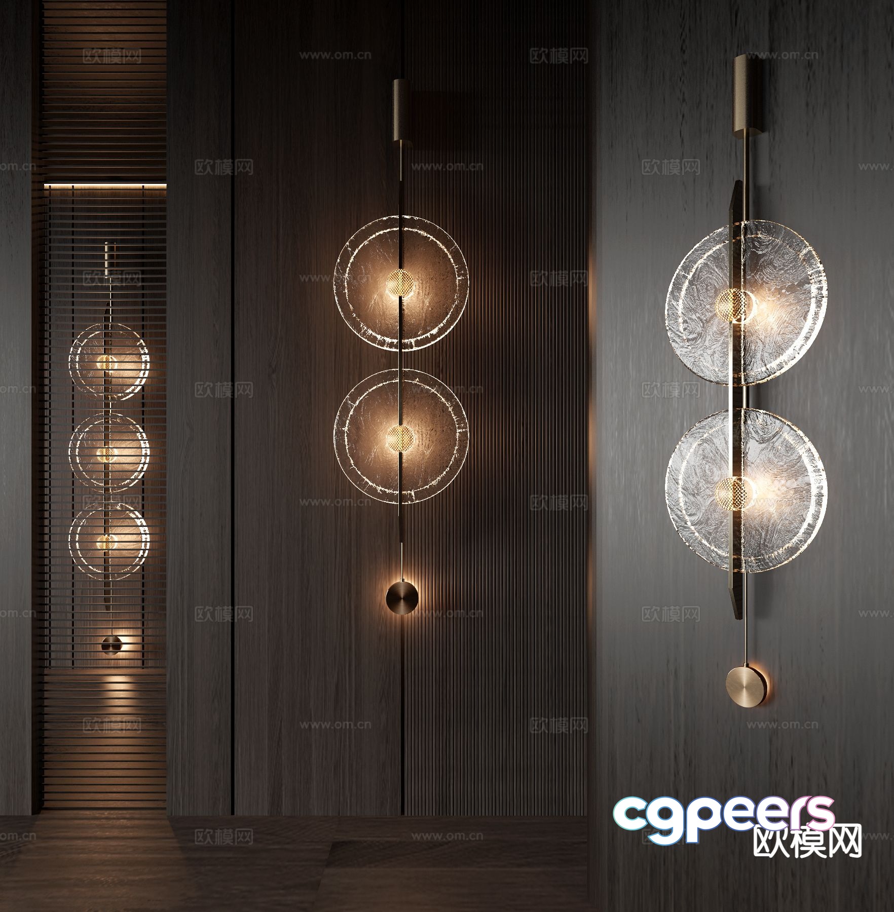 Light luxury wall lamp glass wall lamp 3d model Light luxury wall lamp glass wall lamp 3d model