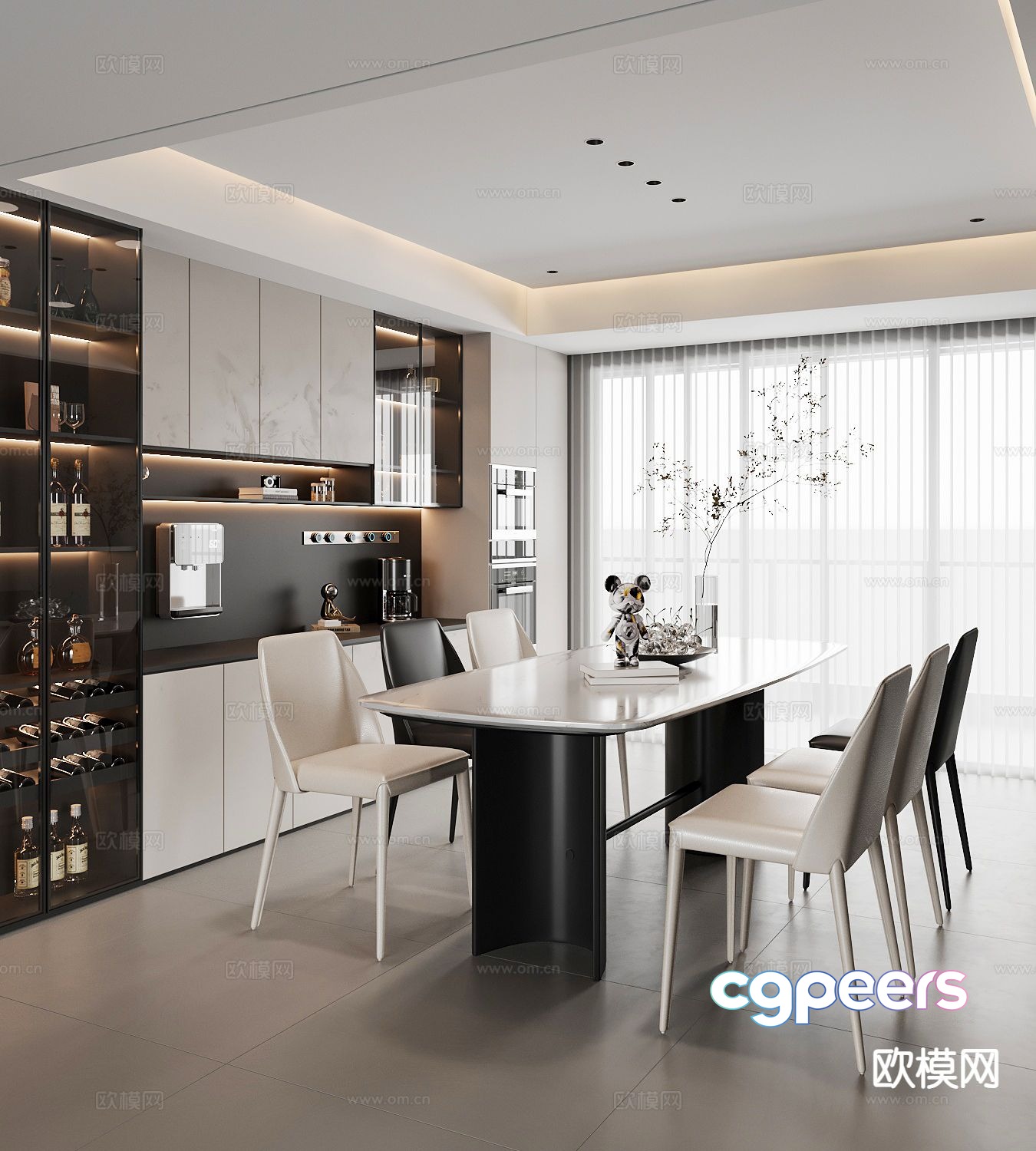 Modern restaurant 3d model Modern restaurant 3d model