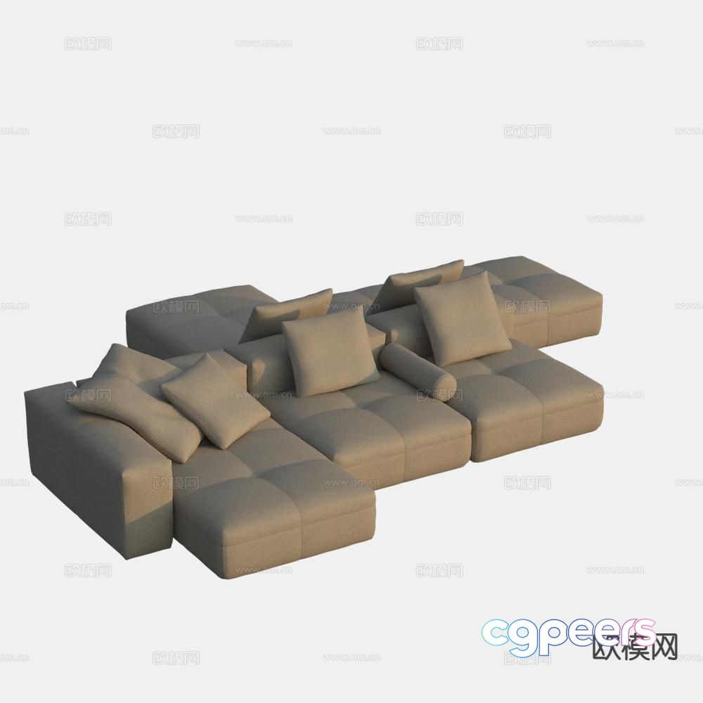 Multi-person sofa double sofa 3d model Multi-person sofa double sofa 3d model