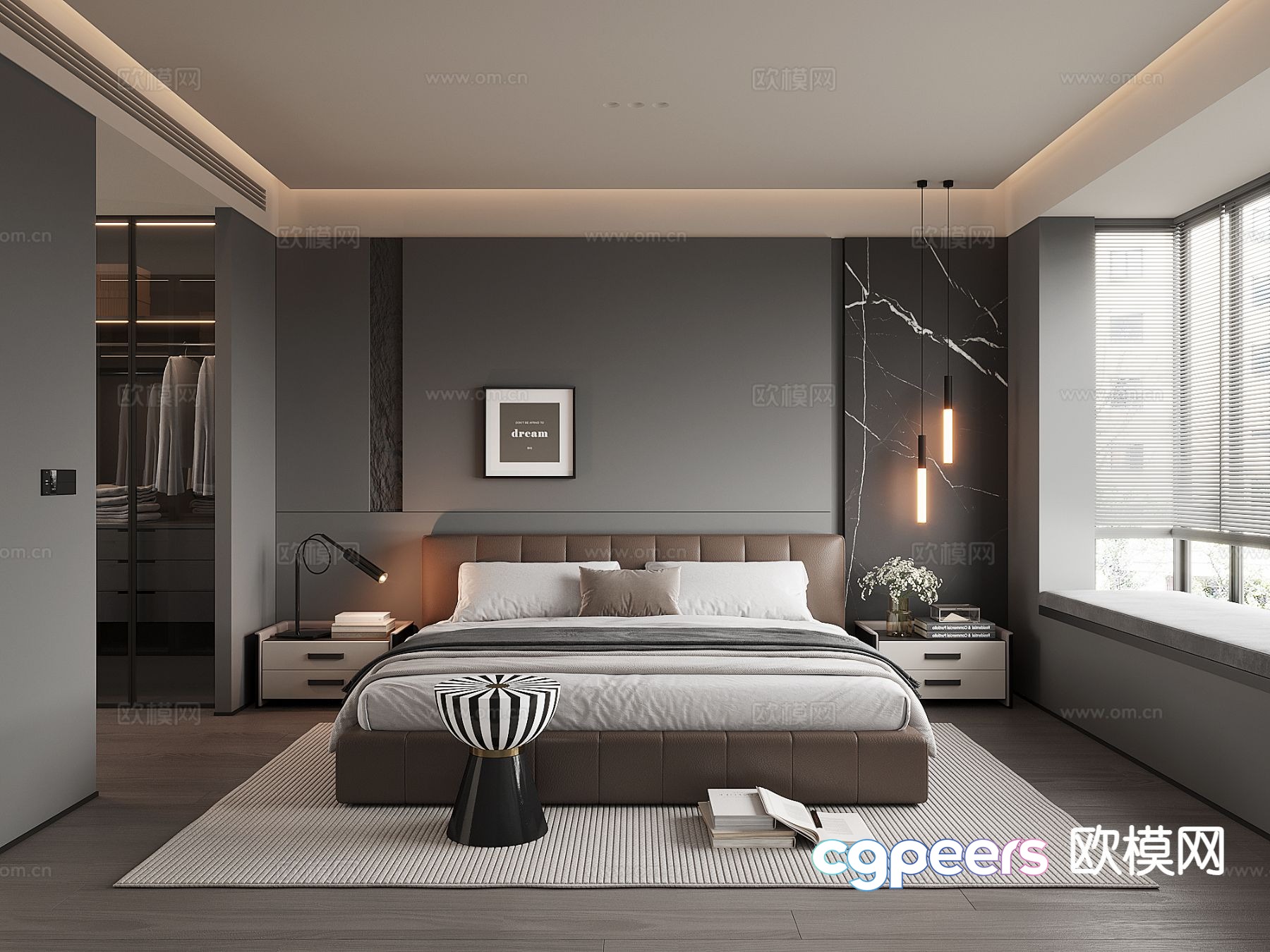 Italian style bedroom master bedroom 3d model Italian style bedroom master bedroom 3d model