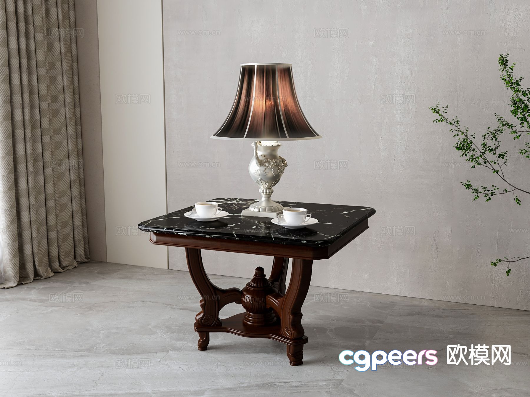 American side table corner table table table 3d model American side table corner table table table 3d model
