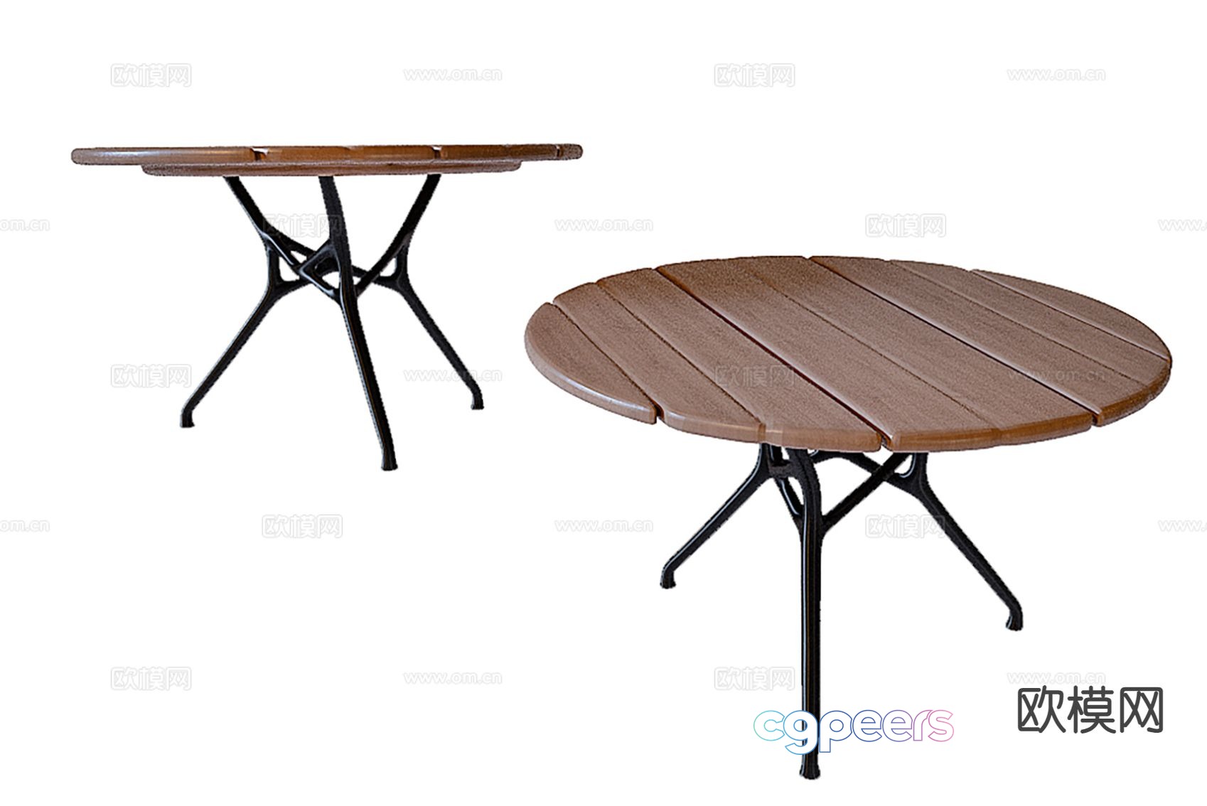 Modern dining table round table 3d model Modern dining table round table 3d model