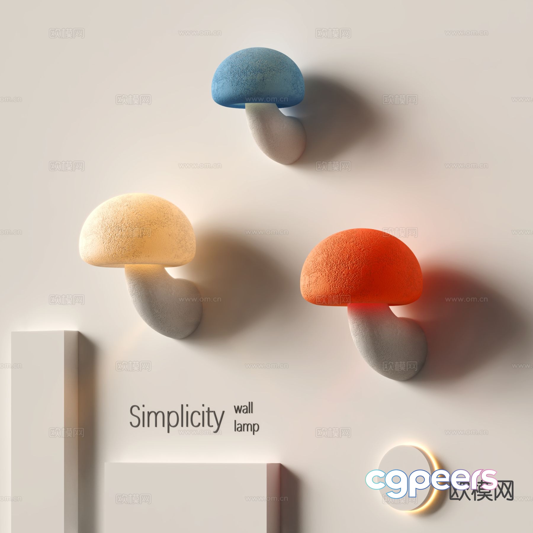 Mushroom wall lamp personalized wall lamp creative wall lamp 3d model Mushroom wall lamp personalized wall lamp creative wall lamp 3d model