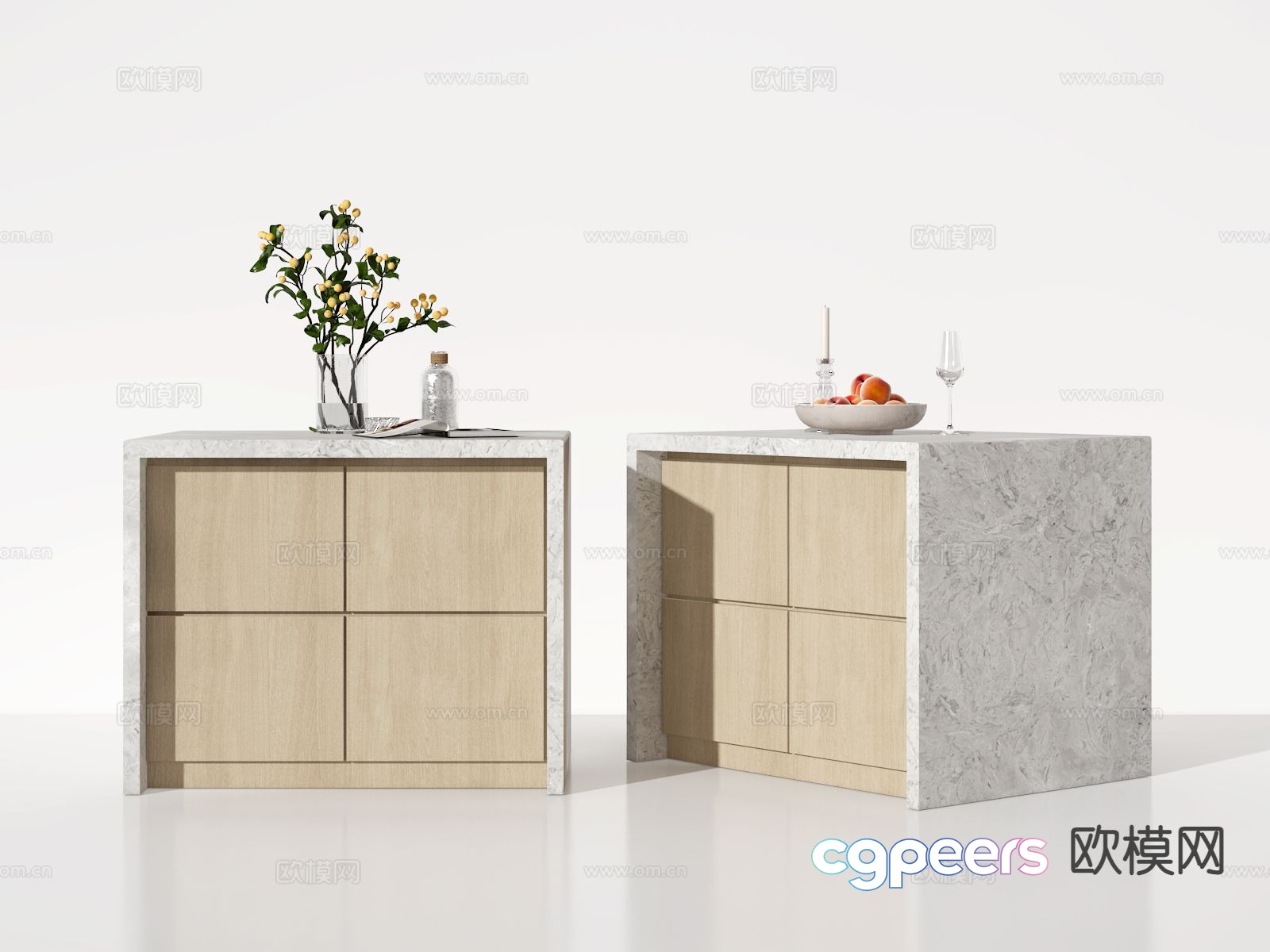 Island table 3d model Island table 3d model