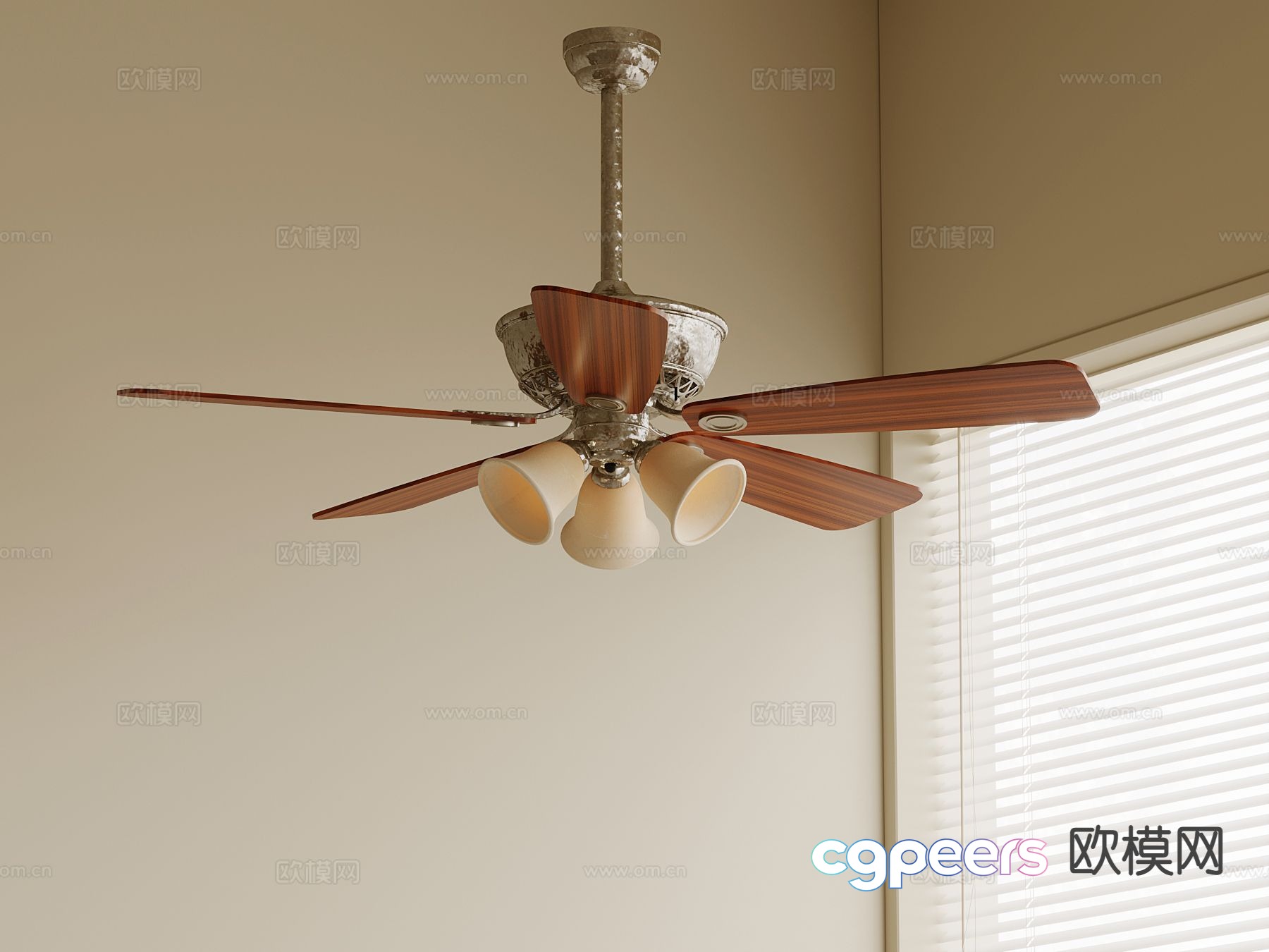 Medieval style ceiling fan lamp fan lamp 3d model Medieval style ceiling fan lamp fan lamp 3d model