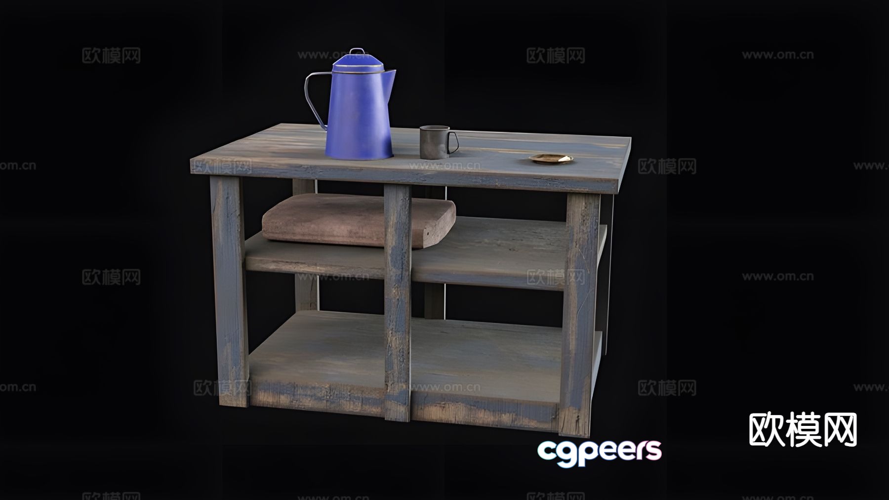 vintage table 3d model vintage table 3d model