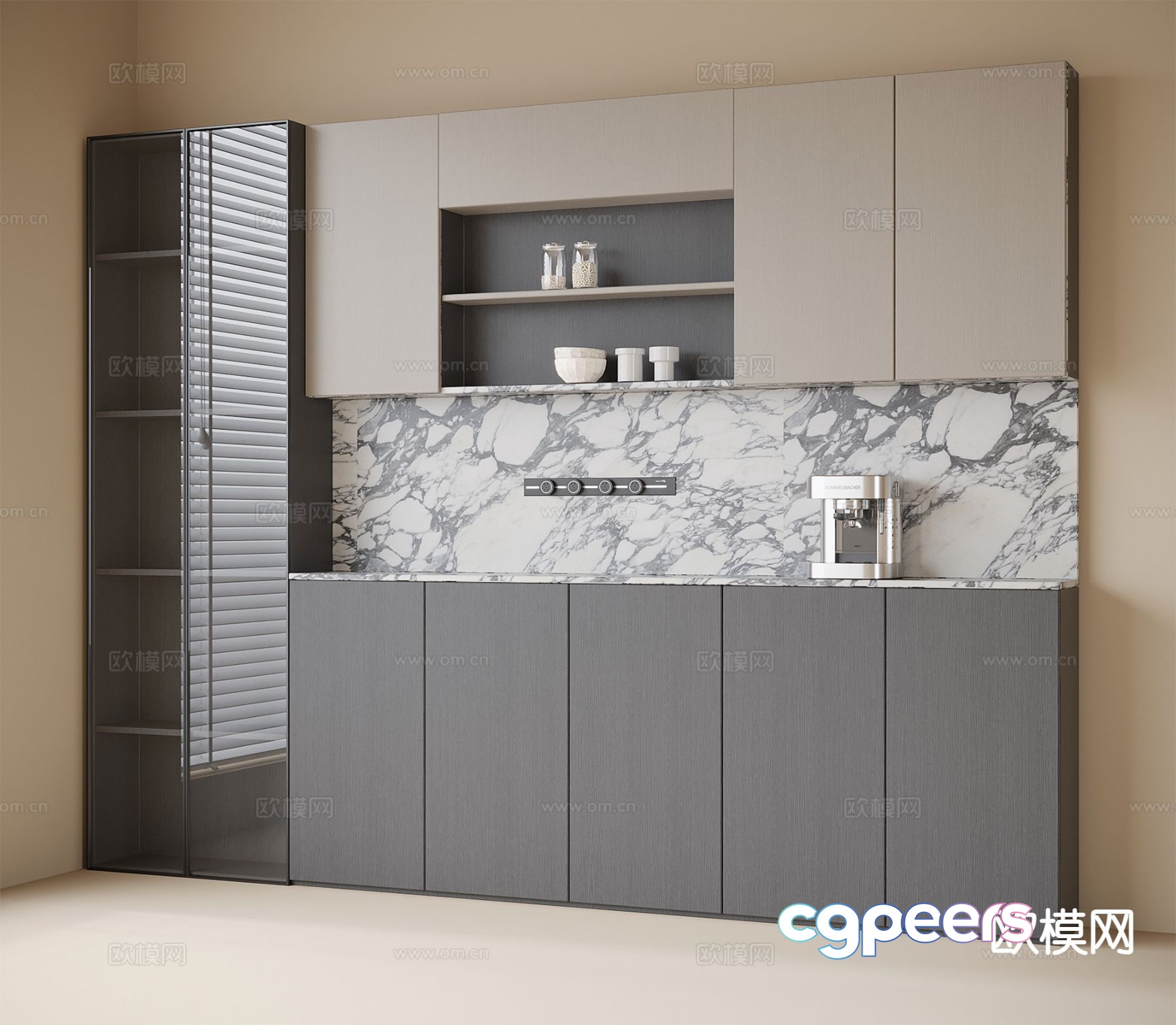 Modern sideboard wine cabinet sideboard 3D model Modern sideboard wine cabinet sideboard 3D model