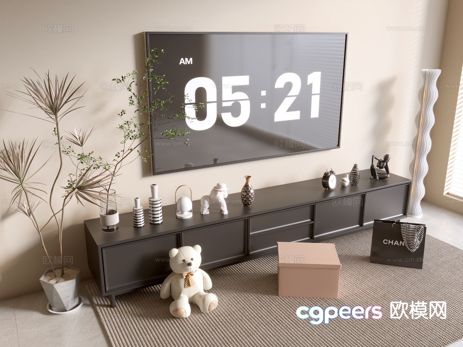 Modern TV cabinet 3d model Modern TV cabinet 3d model