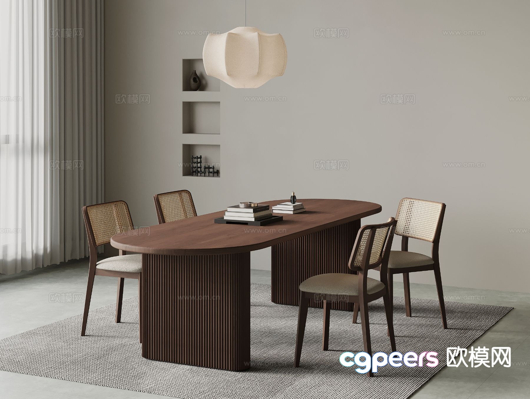 Medieval style solid wood dining table and chairs 3d model Medieval style solid wood dining table and chairs 3d model
