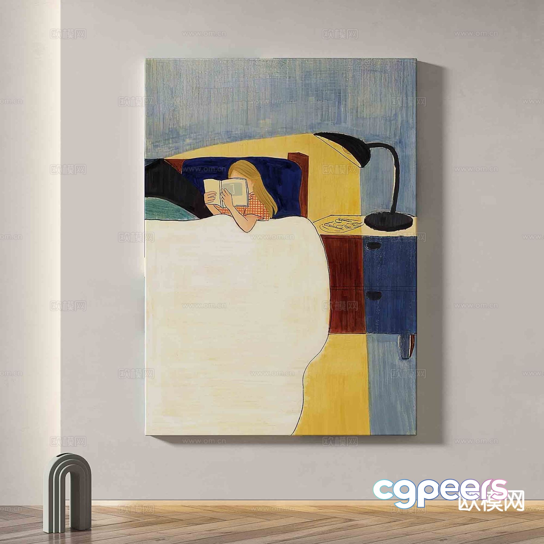 Modern art painting decorative painting 3d model Modern art painting decorative painting 3d model