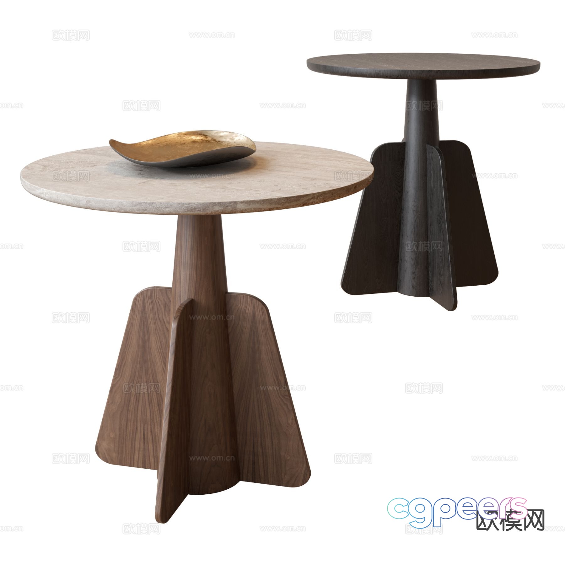 Medieval corner table side table round table 3D model Medieval corner table side table round table 3D model