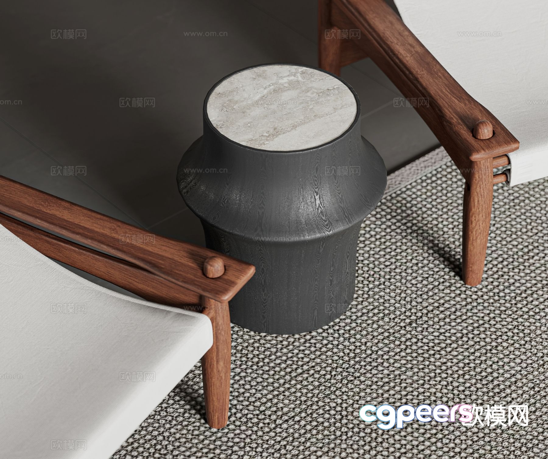 Modern side table corner table round table 3D model Modern side table corner table round table 3D model