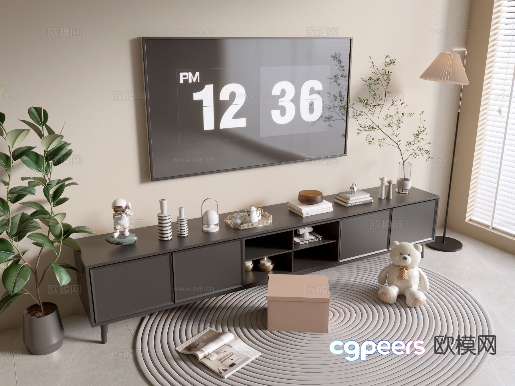 Modern TV cabinet 3d model Modern TV cabinet 3d model