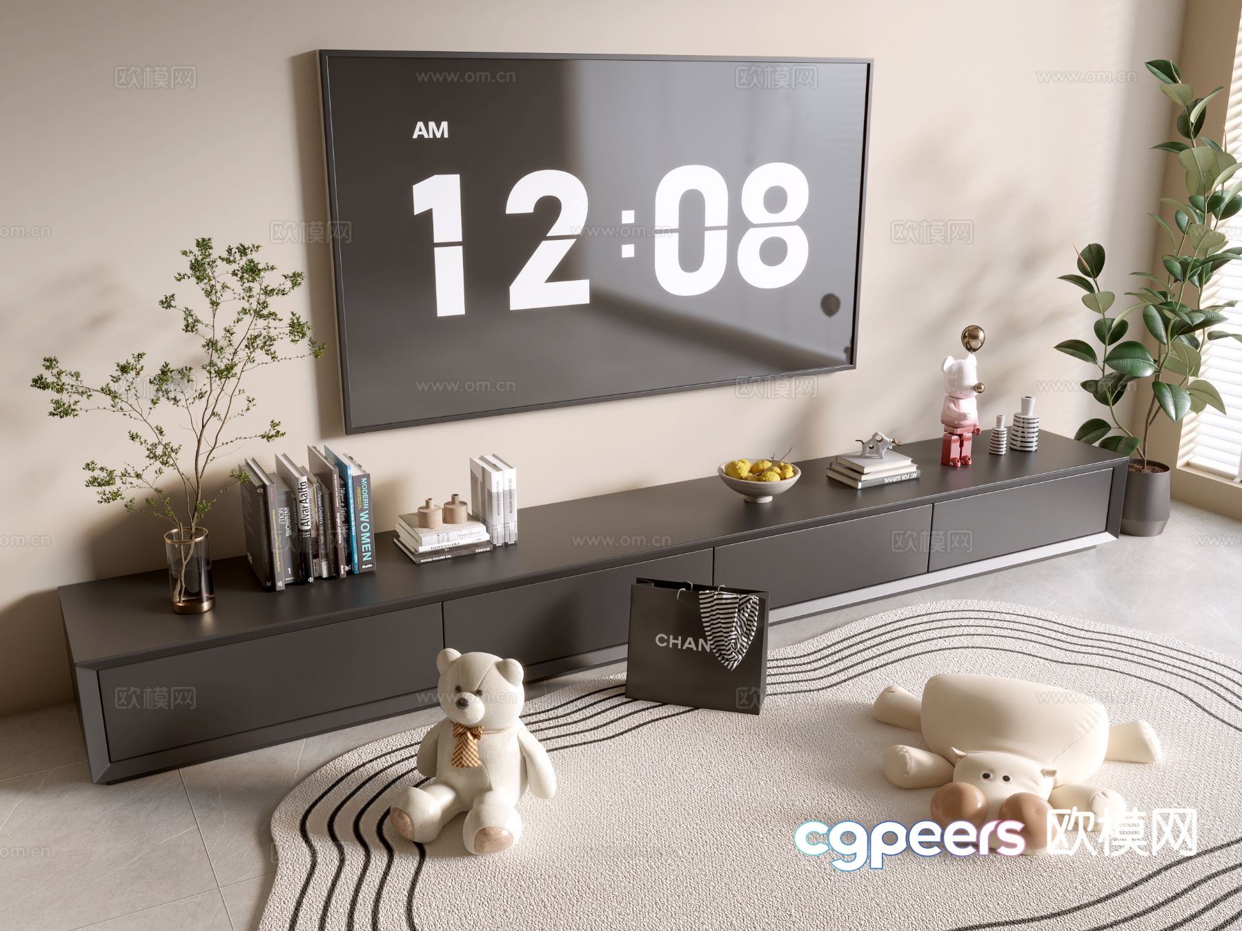 Modern TV cabinet 3d model Modern TV cabinet 3d model