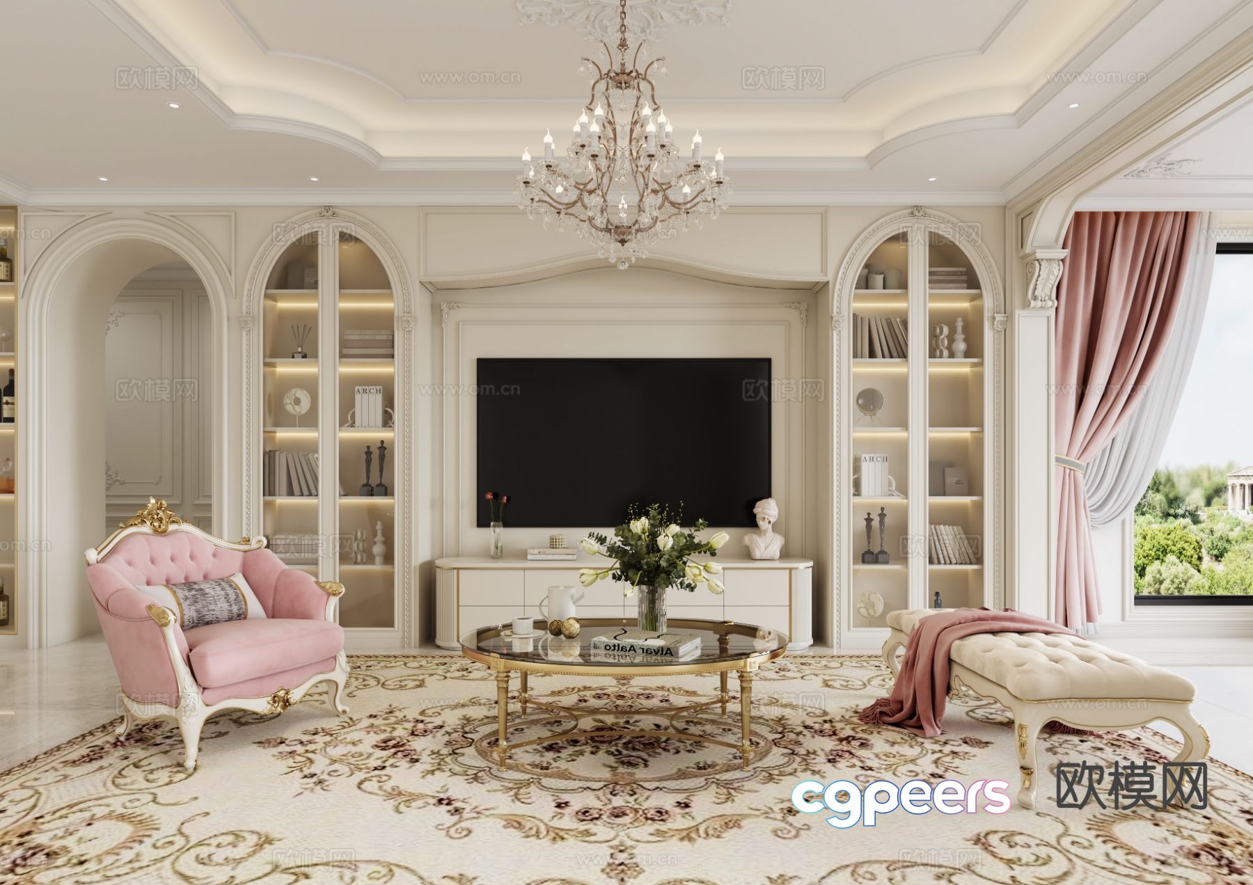 French living room 3d model French living room 3d model
