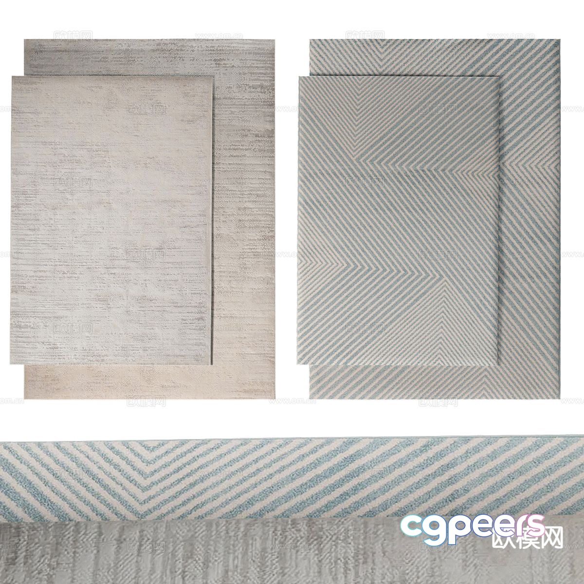 Carpet square rug 3d model Carpet square rug 3d model