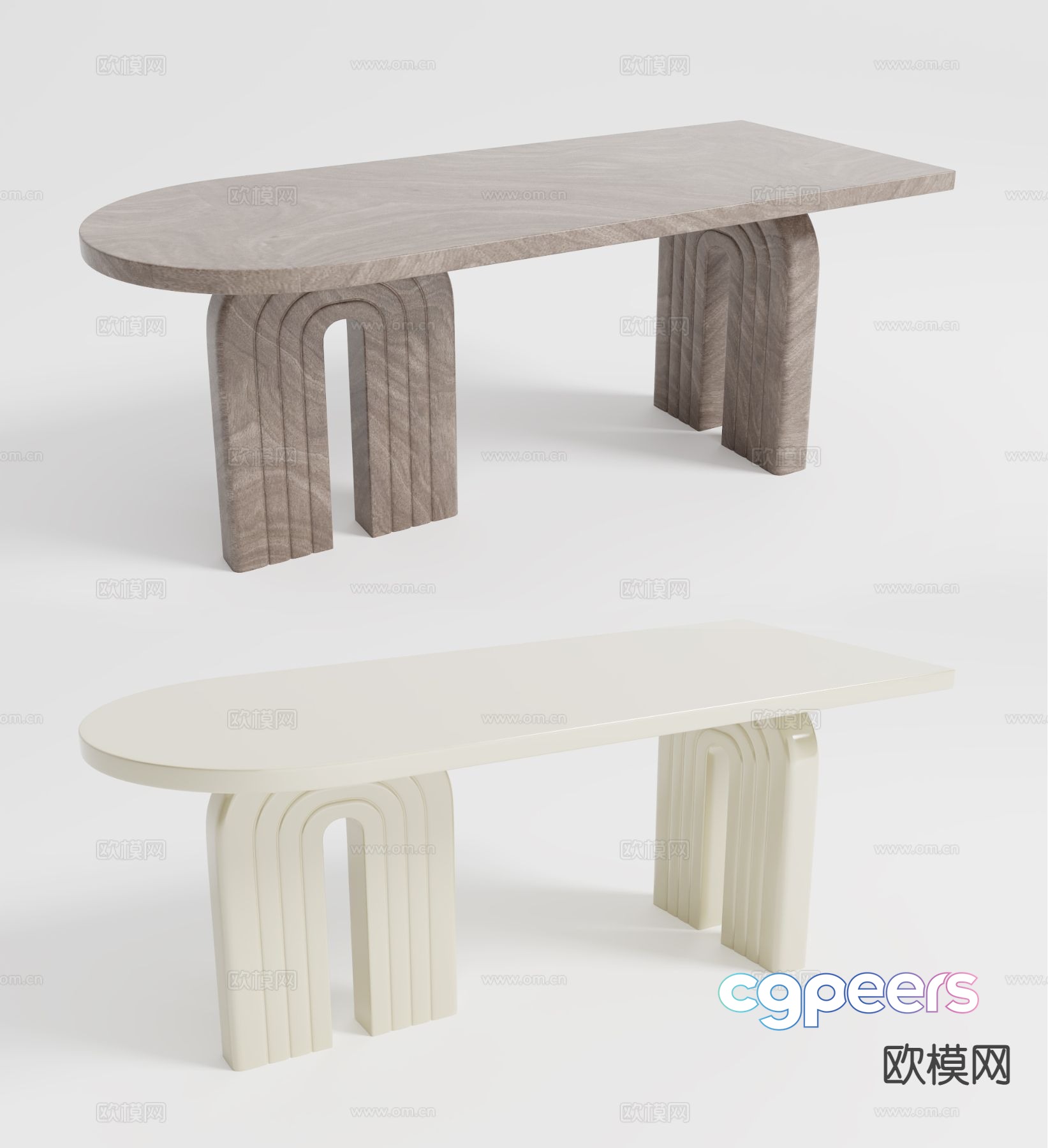 Modern dining table 3d model Modern dining table 3d model