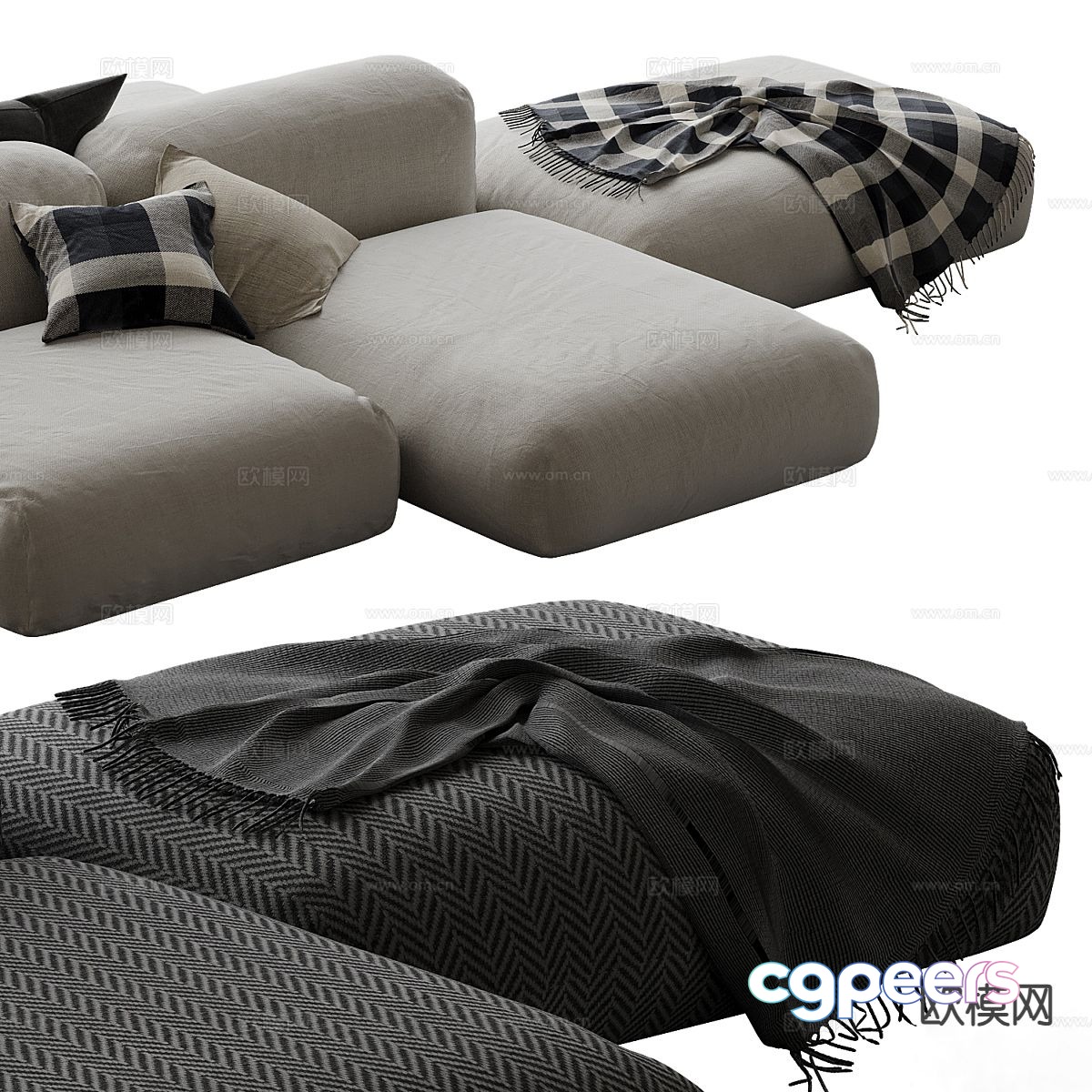 Multi-person sofa module sofa 3d model Multi-person sofa module sofa 3d model