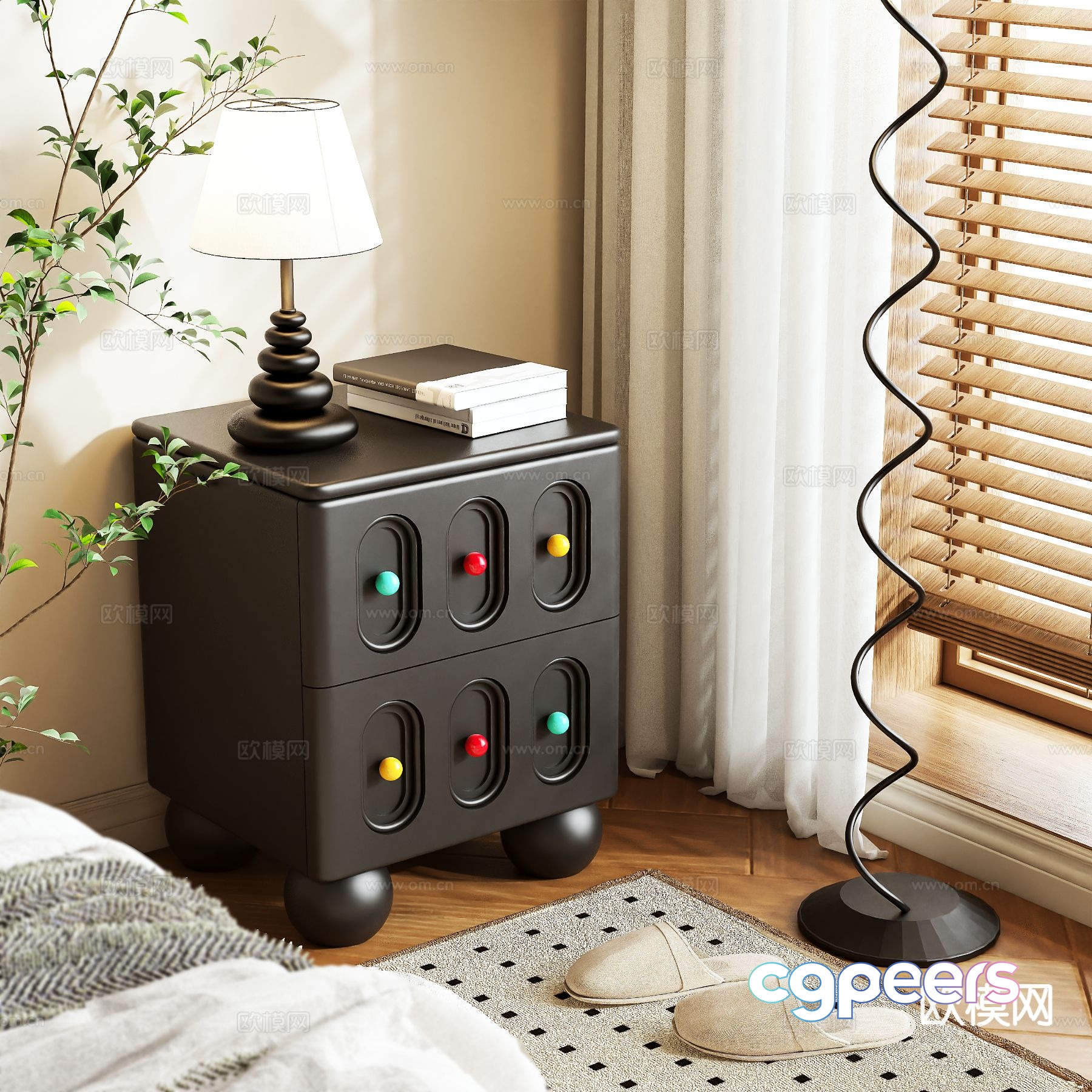 Bauhaus bedside table 3d model Bauhaus bedside table 3d model