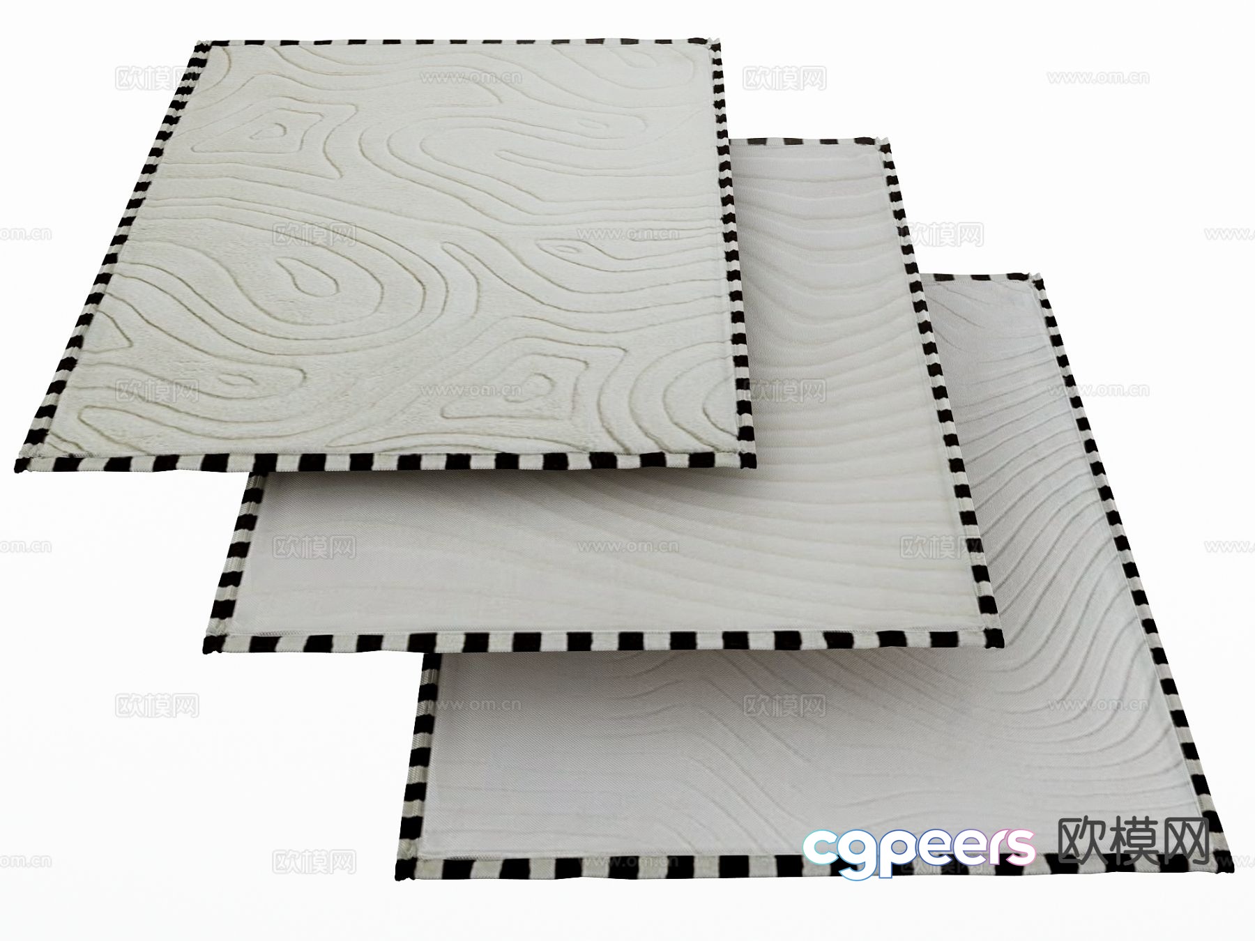 Modern carpet square rug 3d model Modern carpet square rug 3d model