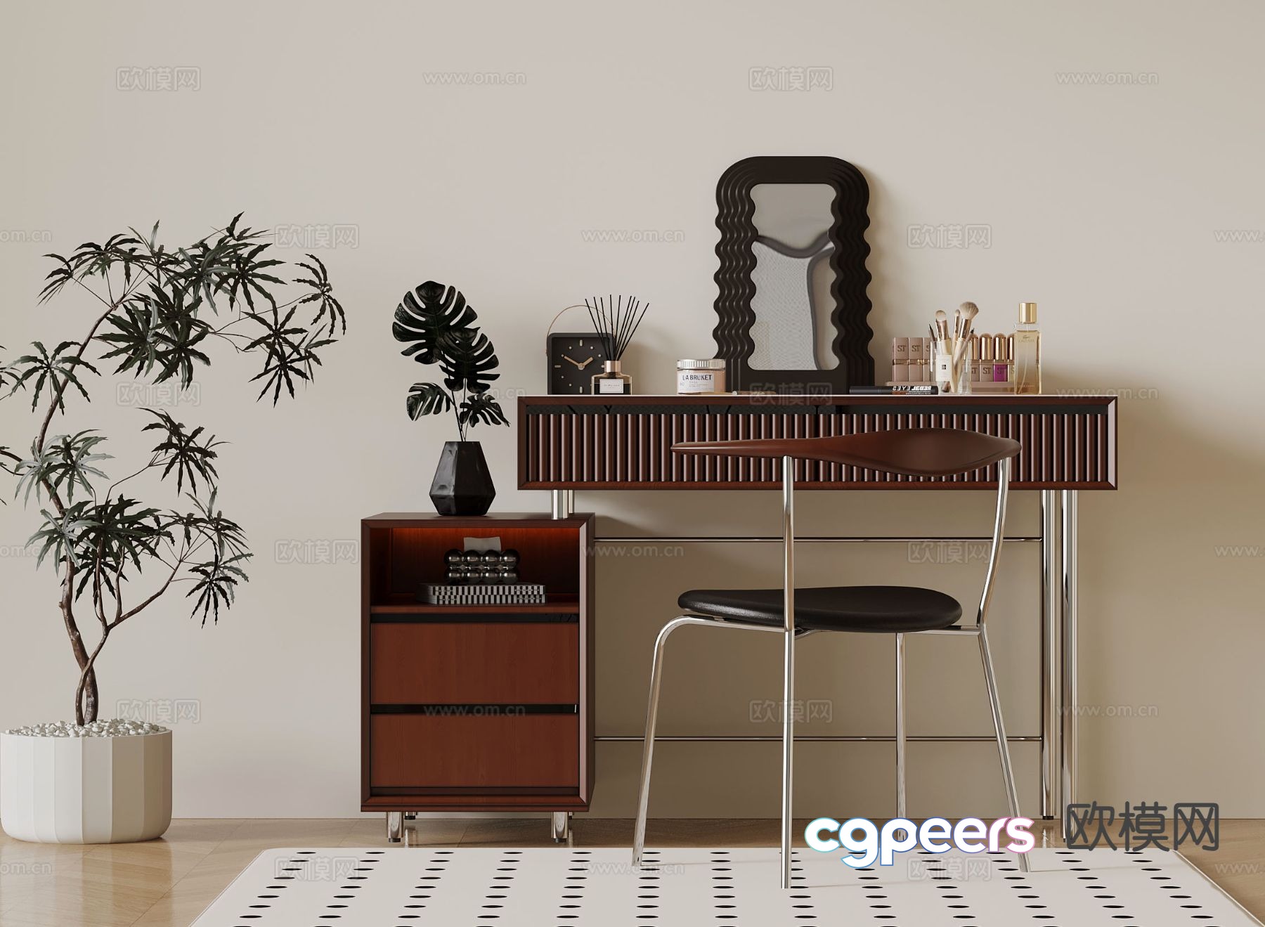 Medieval style dressing table 3d model Medieval style dressing table 3d model