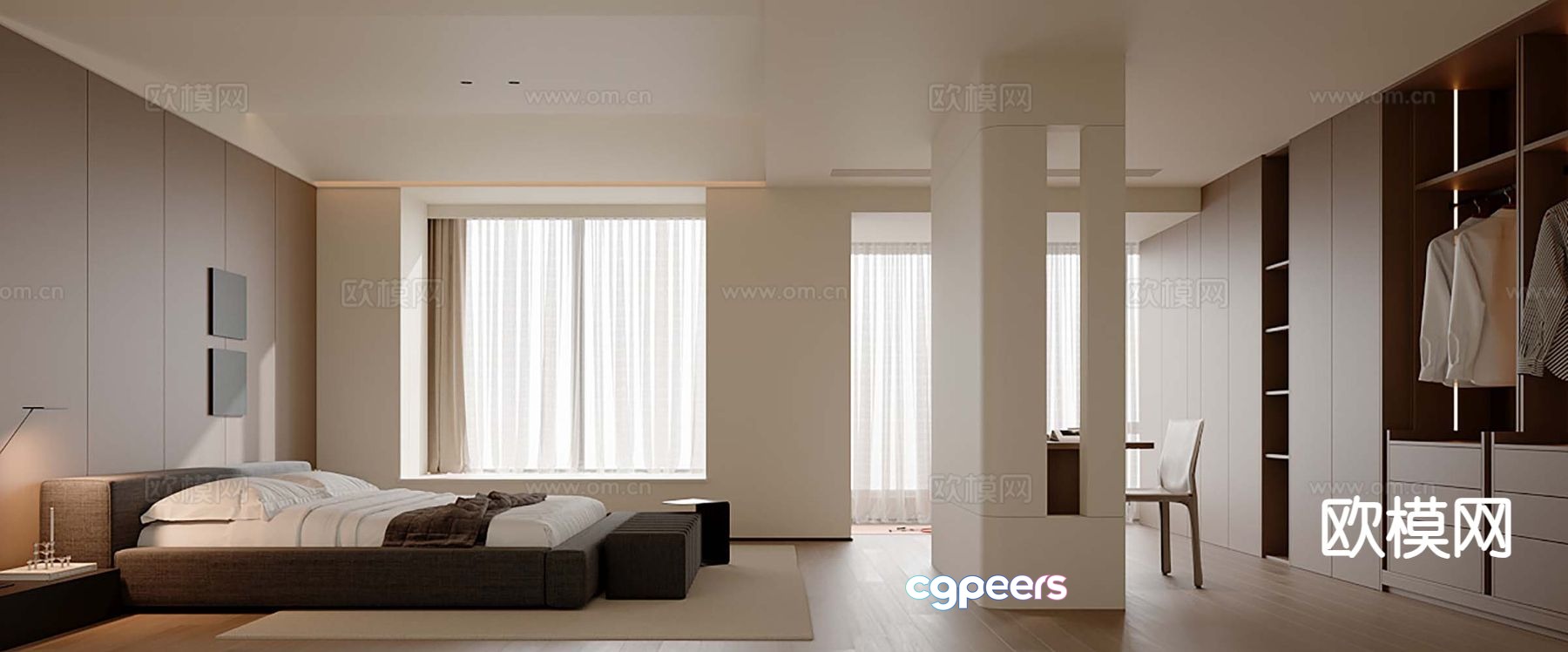 Modern bedroom master bedroom dressing room 3d model Modern bedroom master bedroom dressing room 3d model