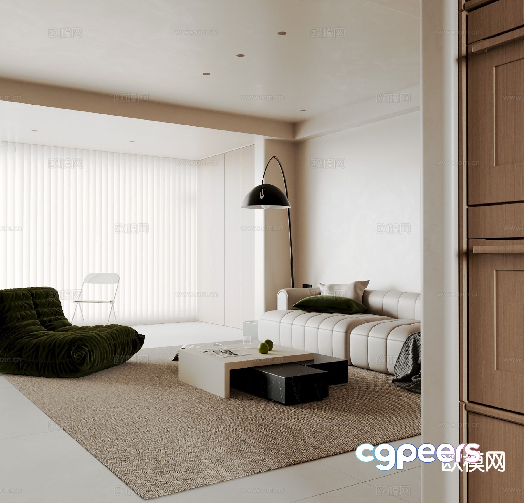 Modern living room 3d model Modern living room 3d model