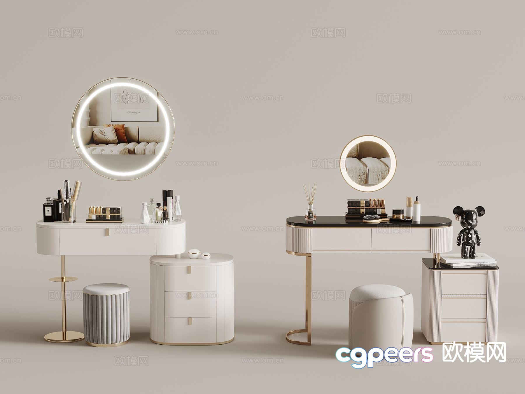 Modern dressing table 3d model Modern dressing table 3d model