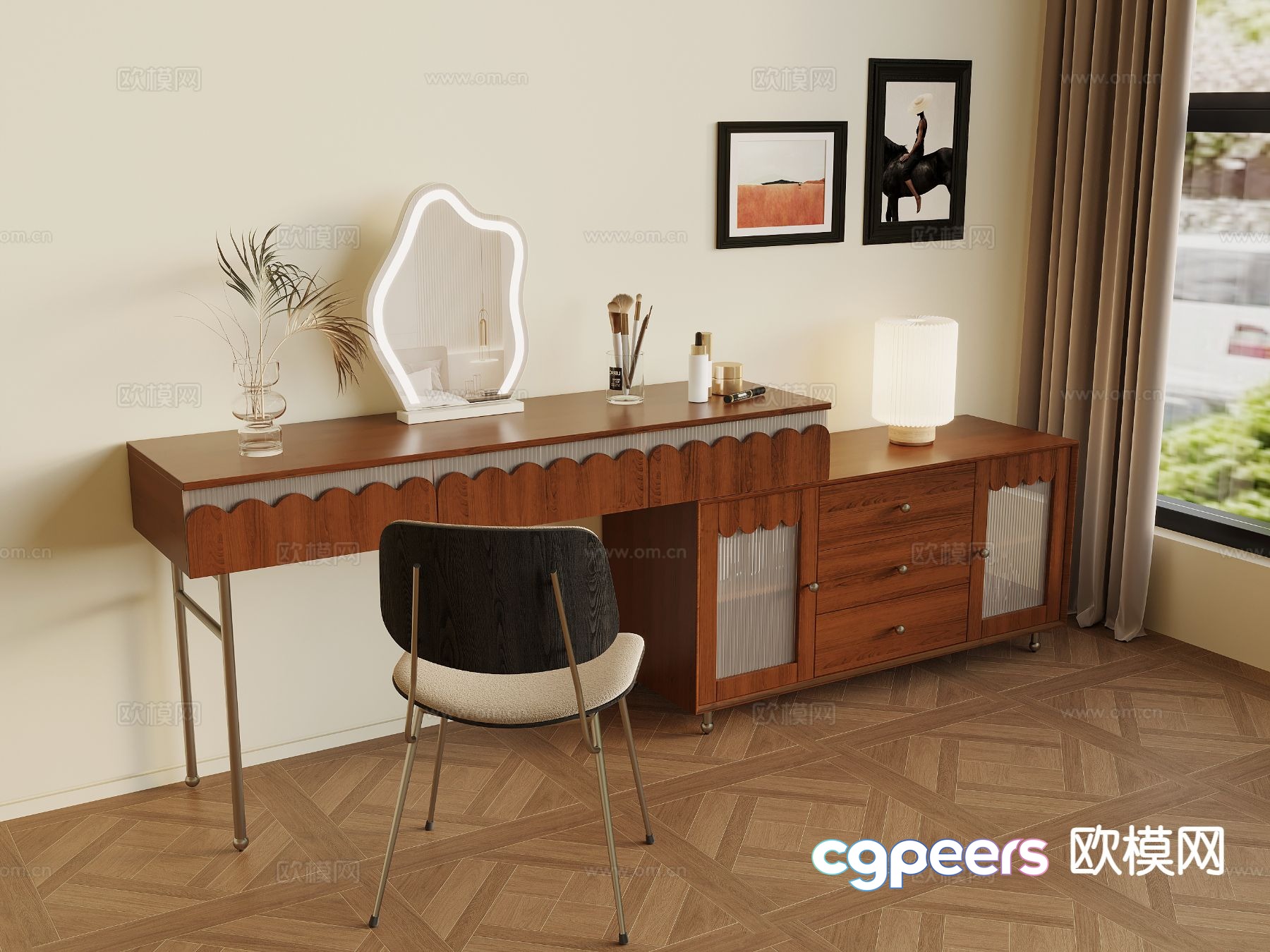 Medieval style dressing table 3d model Medieval style dressing table 3d model