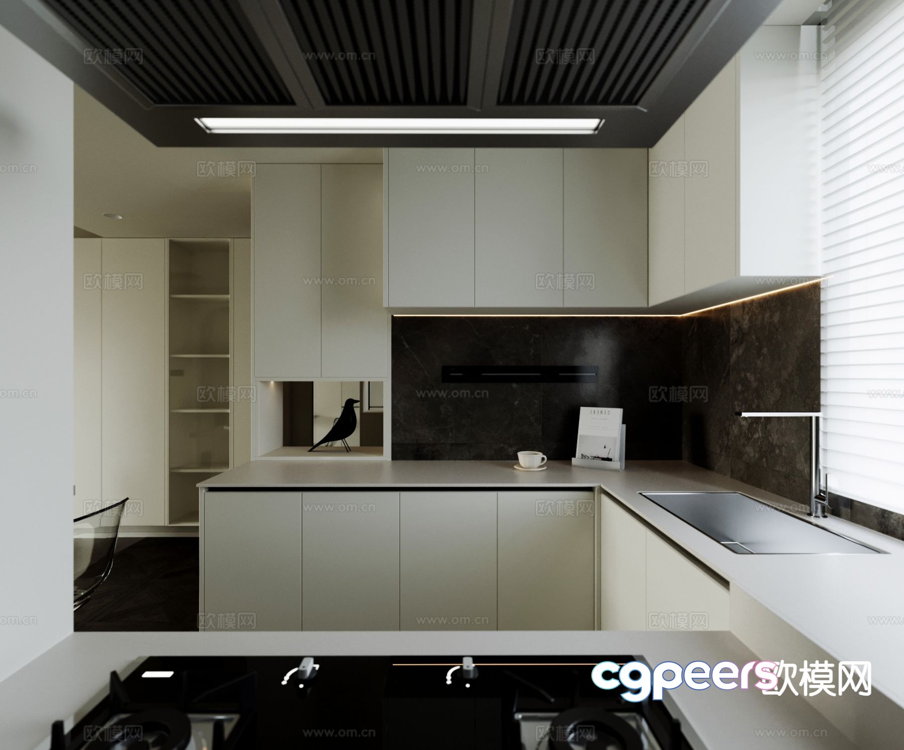 Modern kitchen 3d model Modern kitchen 3d model