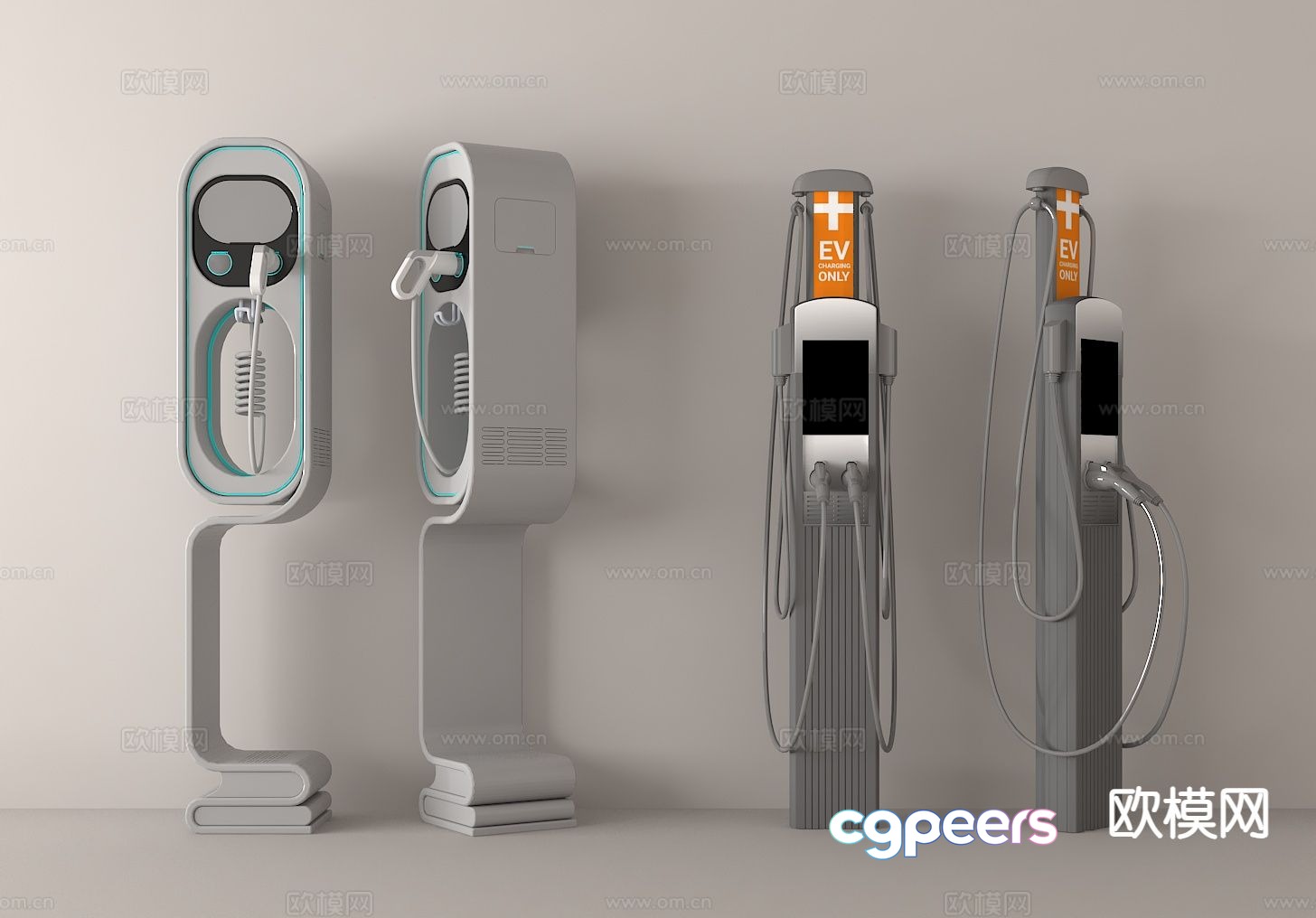 Charging pile charging station 3d model Charging pile charging station 3d model