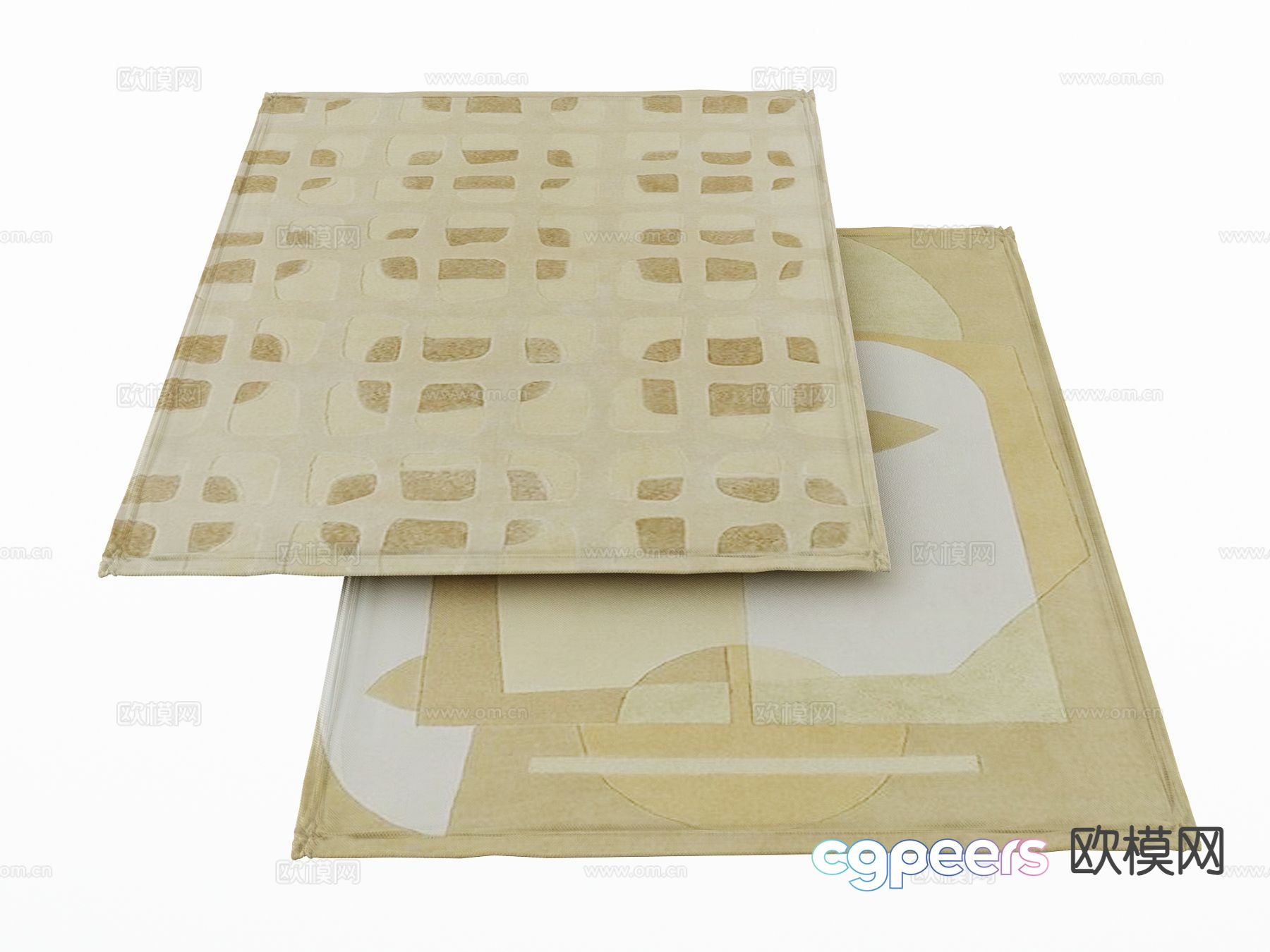 Modern carpet square rug 3d model Modern carpet square rug 3d model