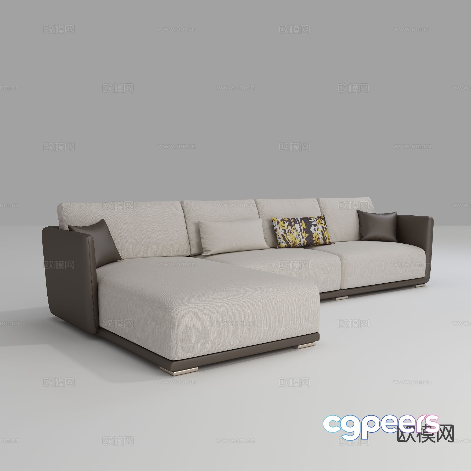 Simple corner sofa multi-person sofa 3D model Simple corner sofa multi-person sofa 3D model